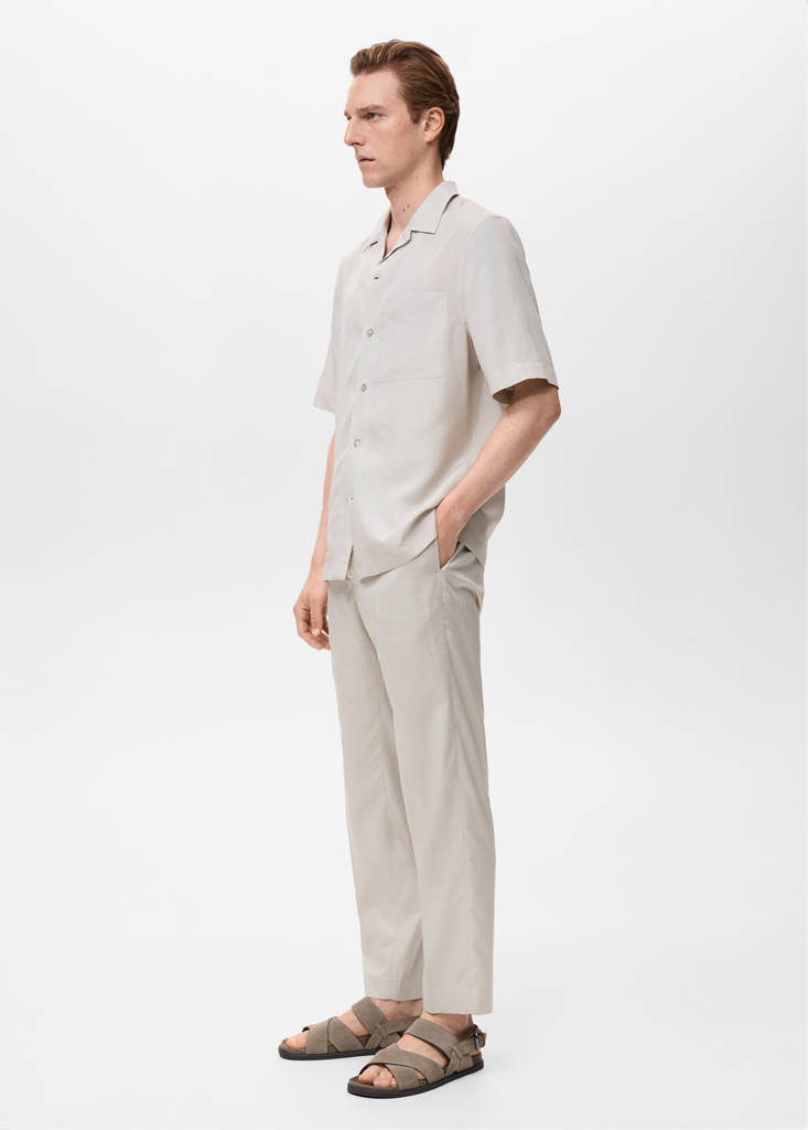 Lyocell cotton joggers — Ice Grey