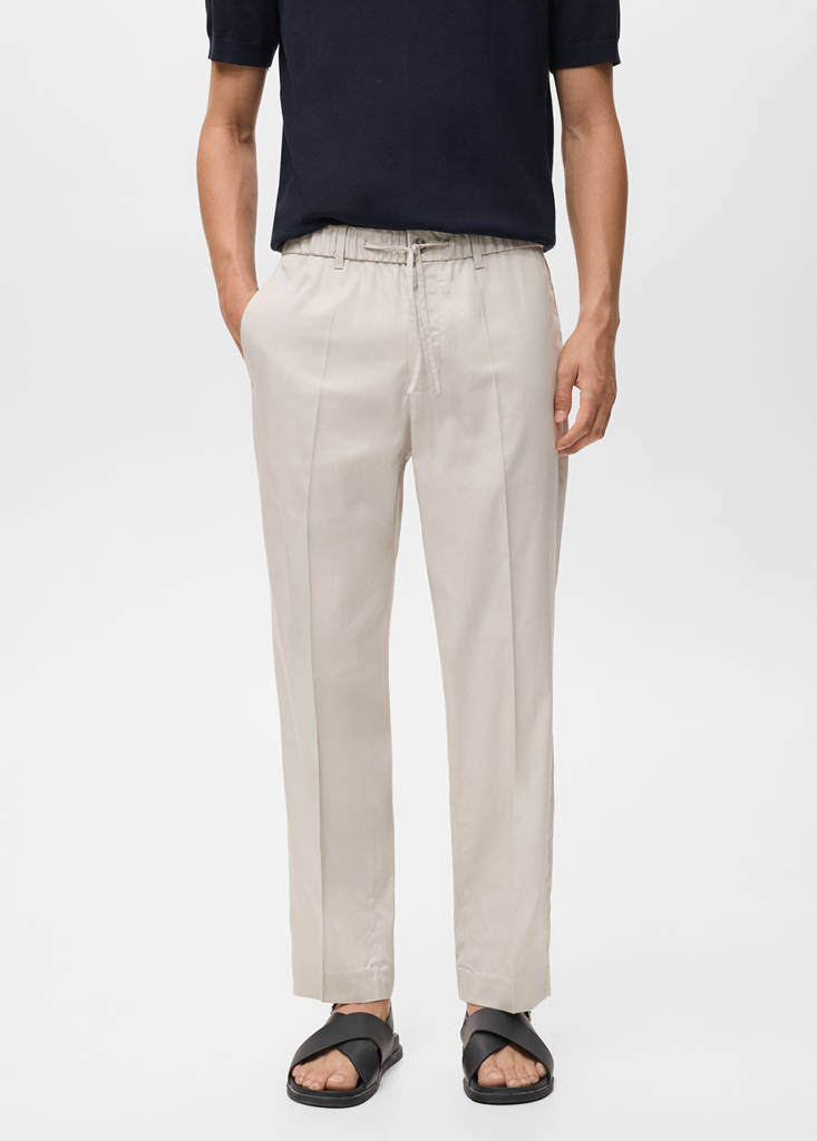 Lyocell cotton joggers — Ice Grey