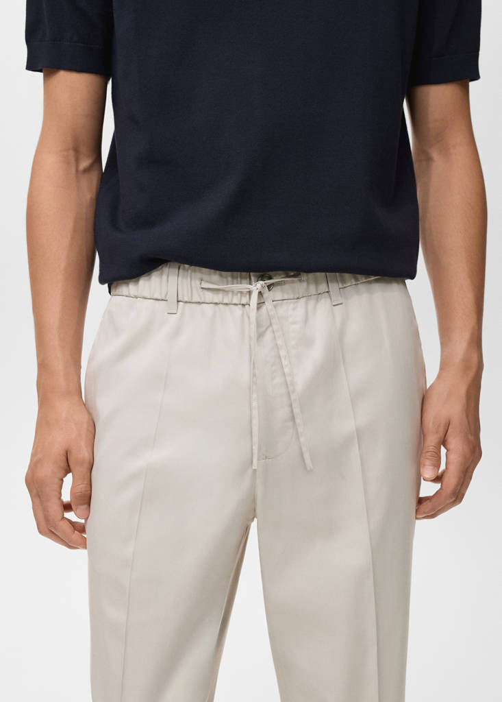 Lyocell cotton joggers — Ice Grey