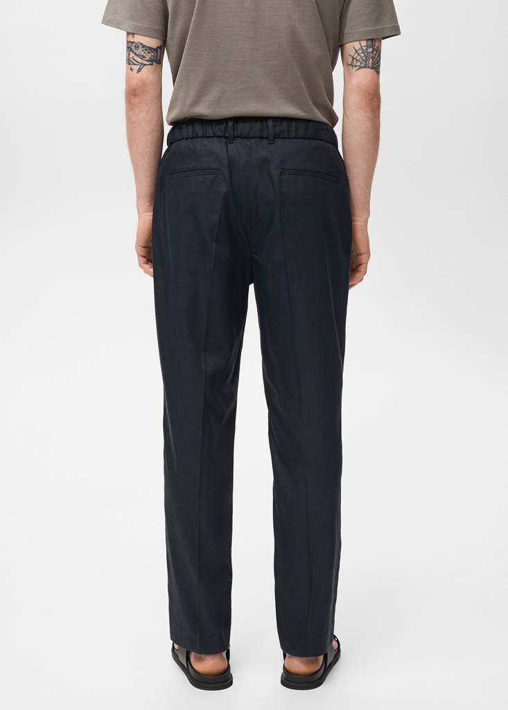 Lyocell cotton joggers — Navy