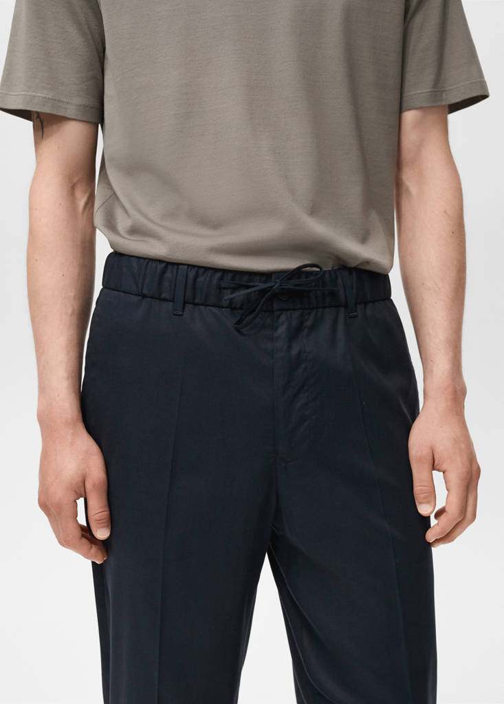 Lyocell cotton joggers — Navy
