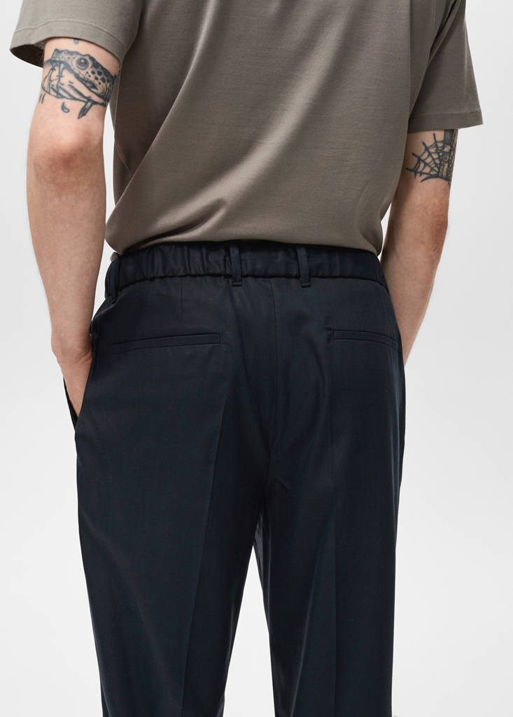 Lyocell cotton joggers — Navy