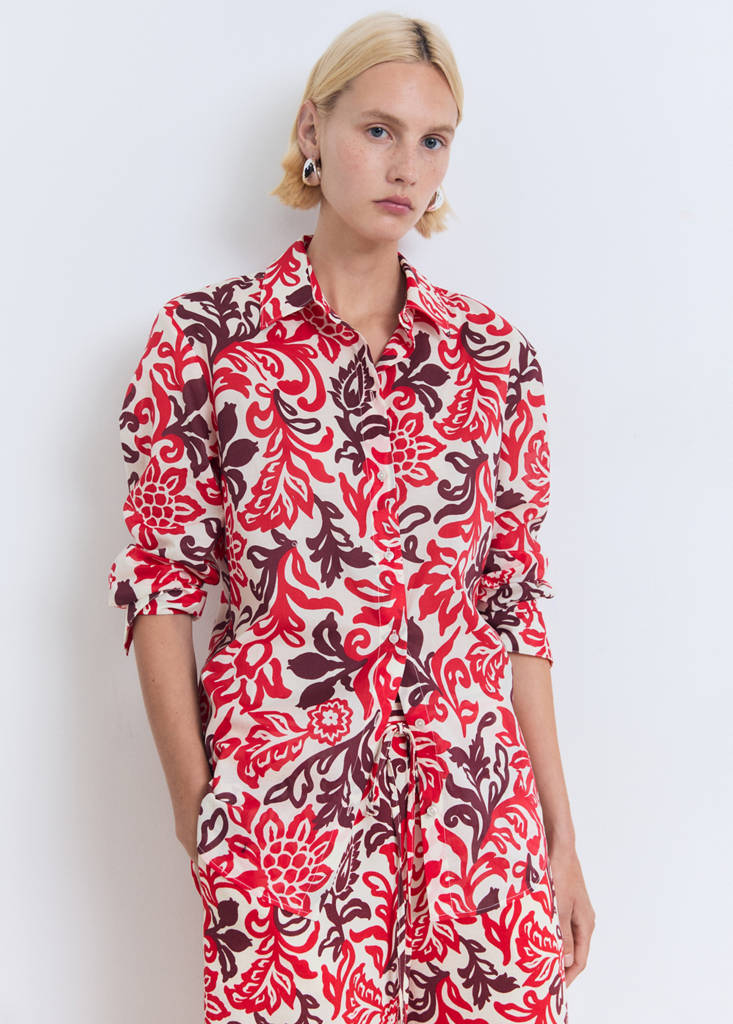 Printed cotton shirt — Off White