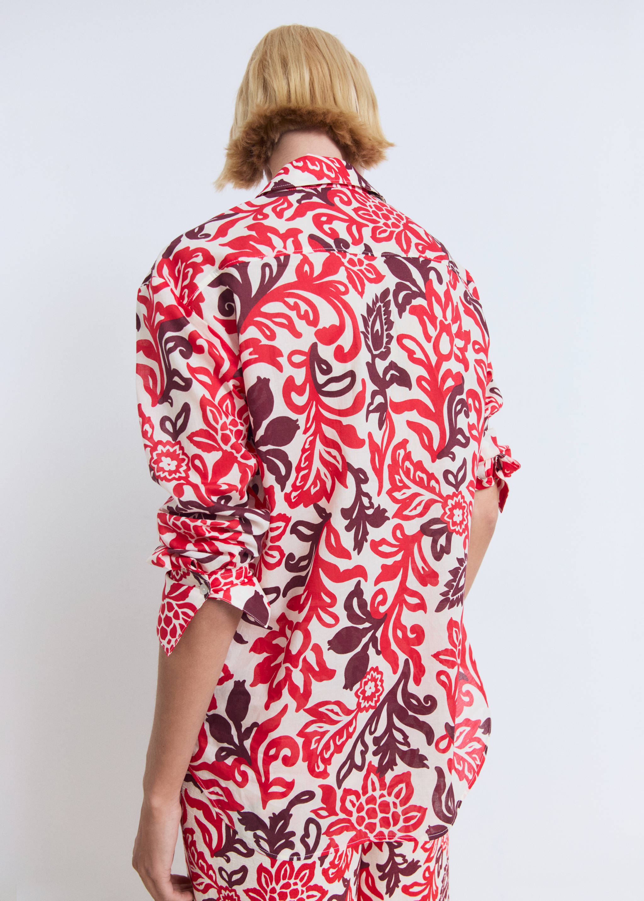 Printed cotton shirt - Reverse of the article