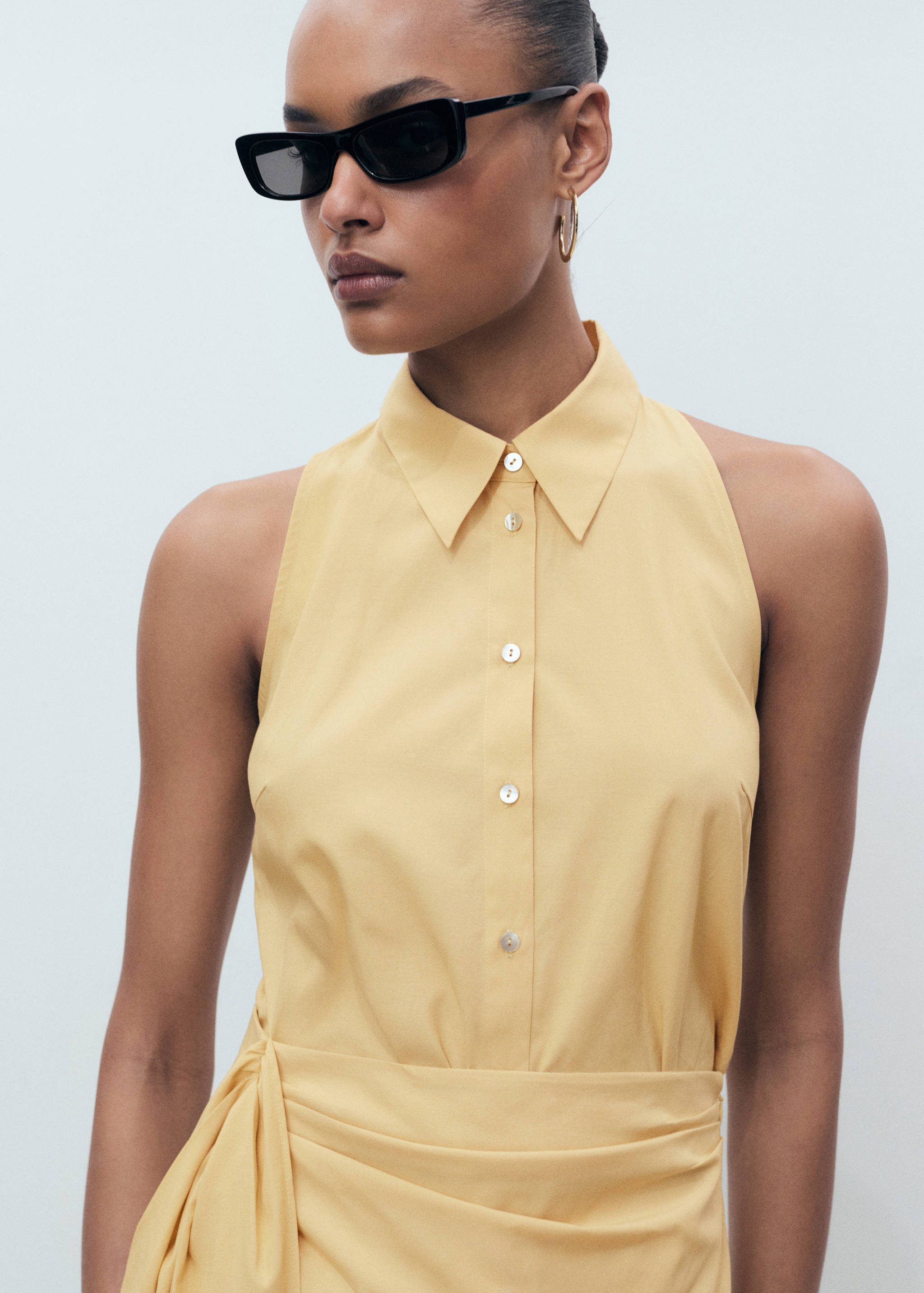 Vestido camiseiro com nó - Pormenor do artigo 2