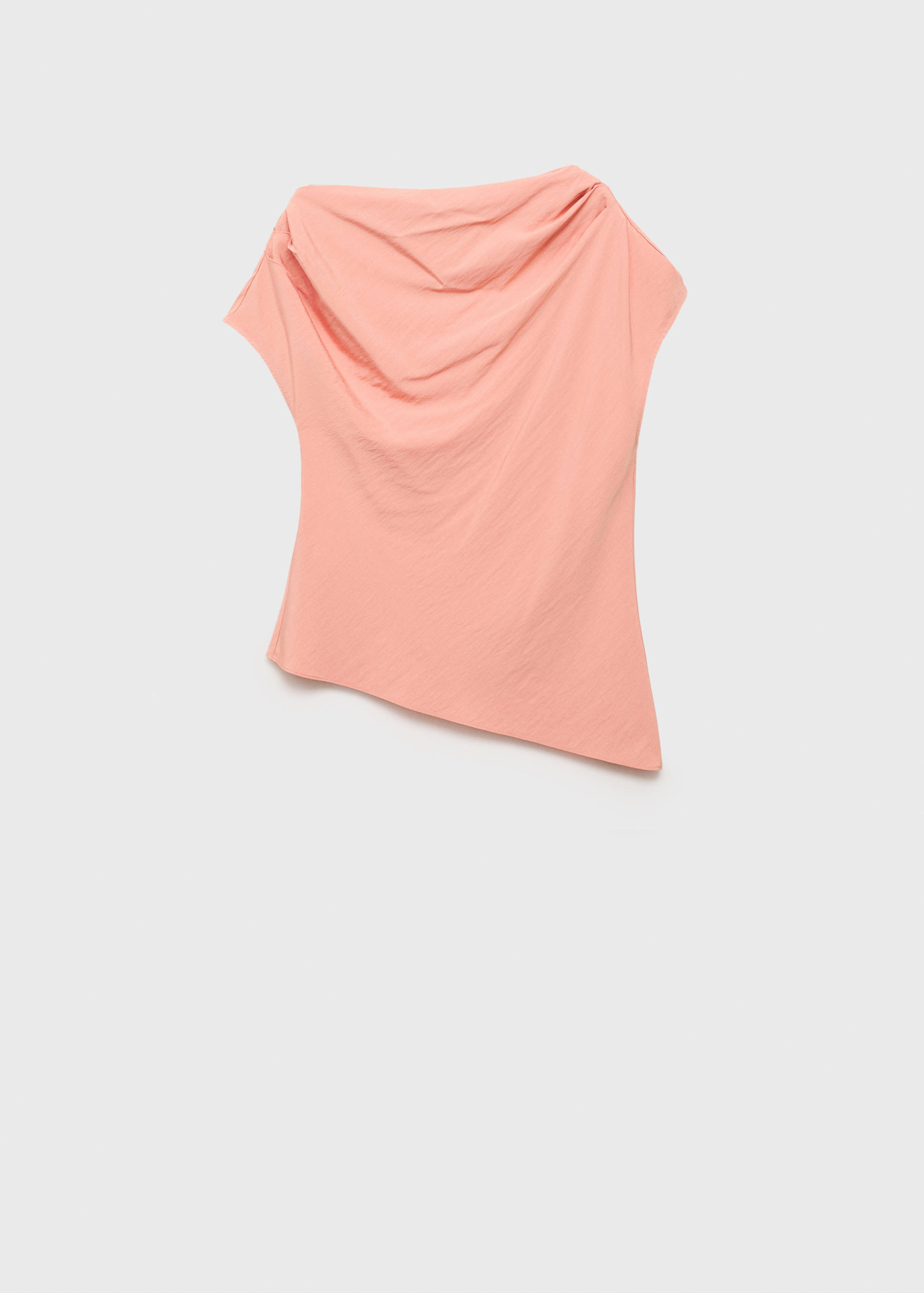 Blusa asimétrica drapeada - Artículo sin modelo