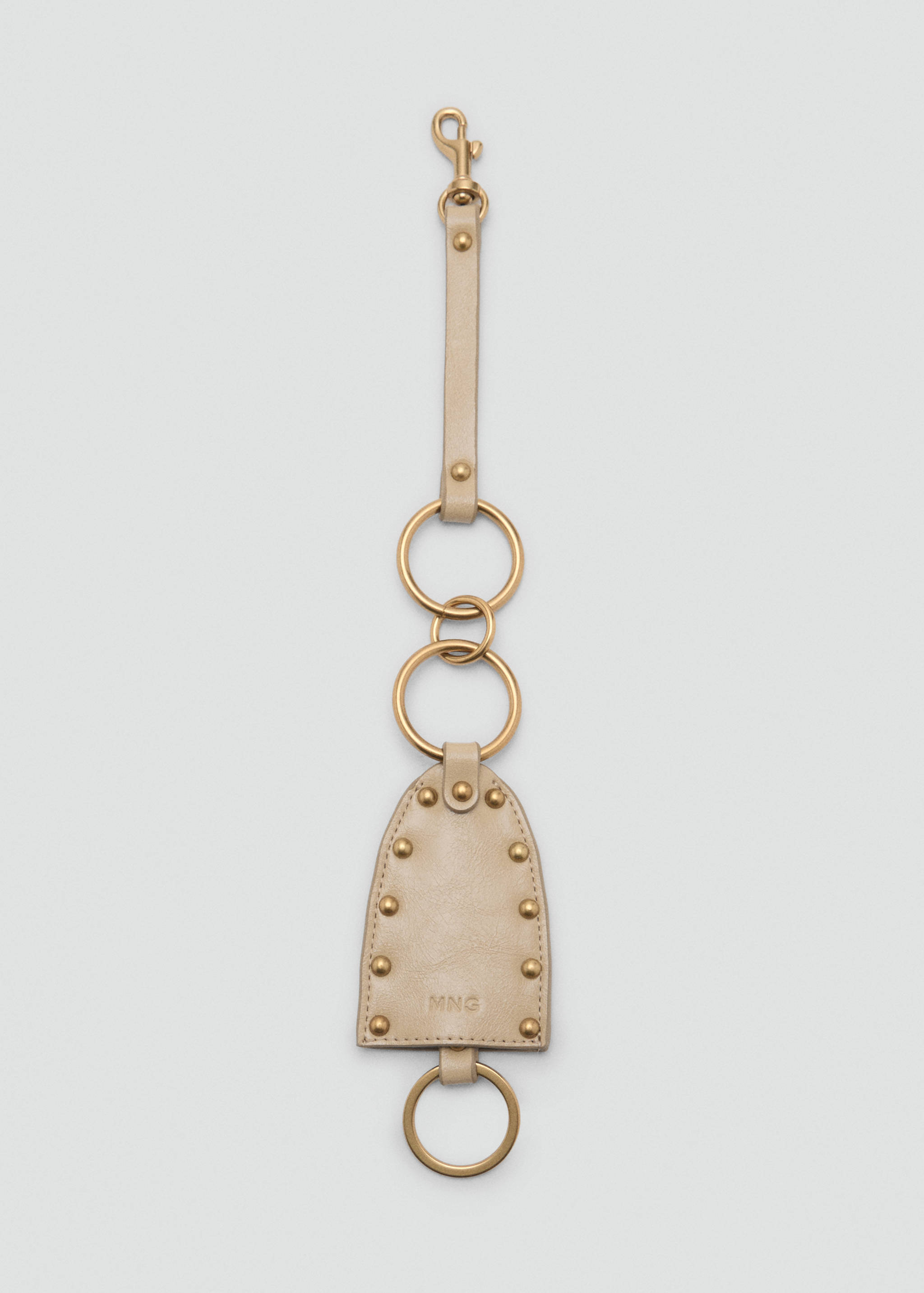 Studded faux-leather keychain - Article without model