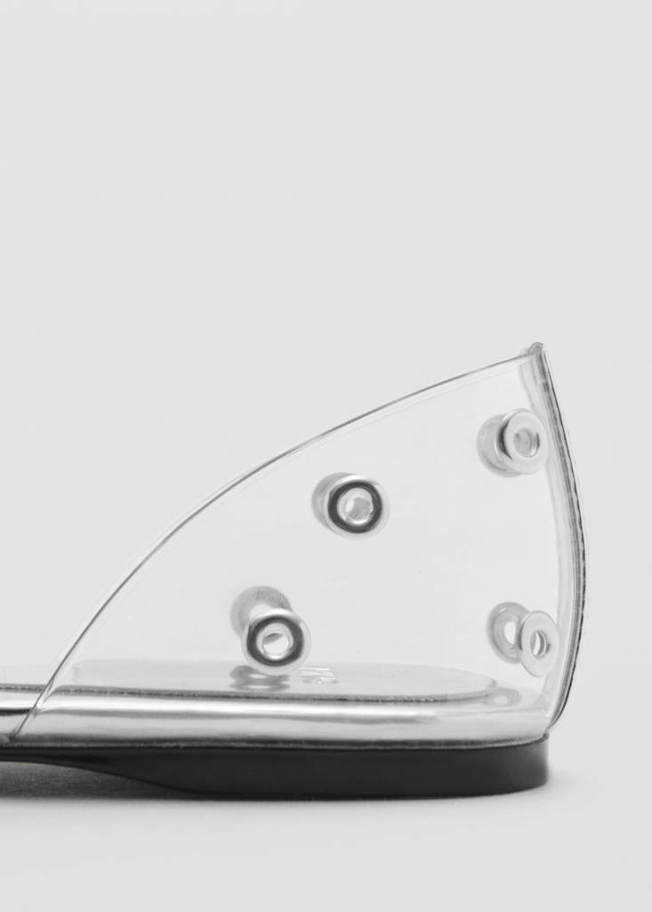 Vinyl shoes with eyelets — Silver