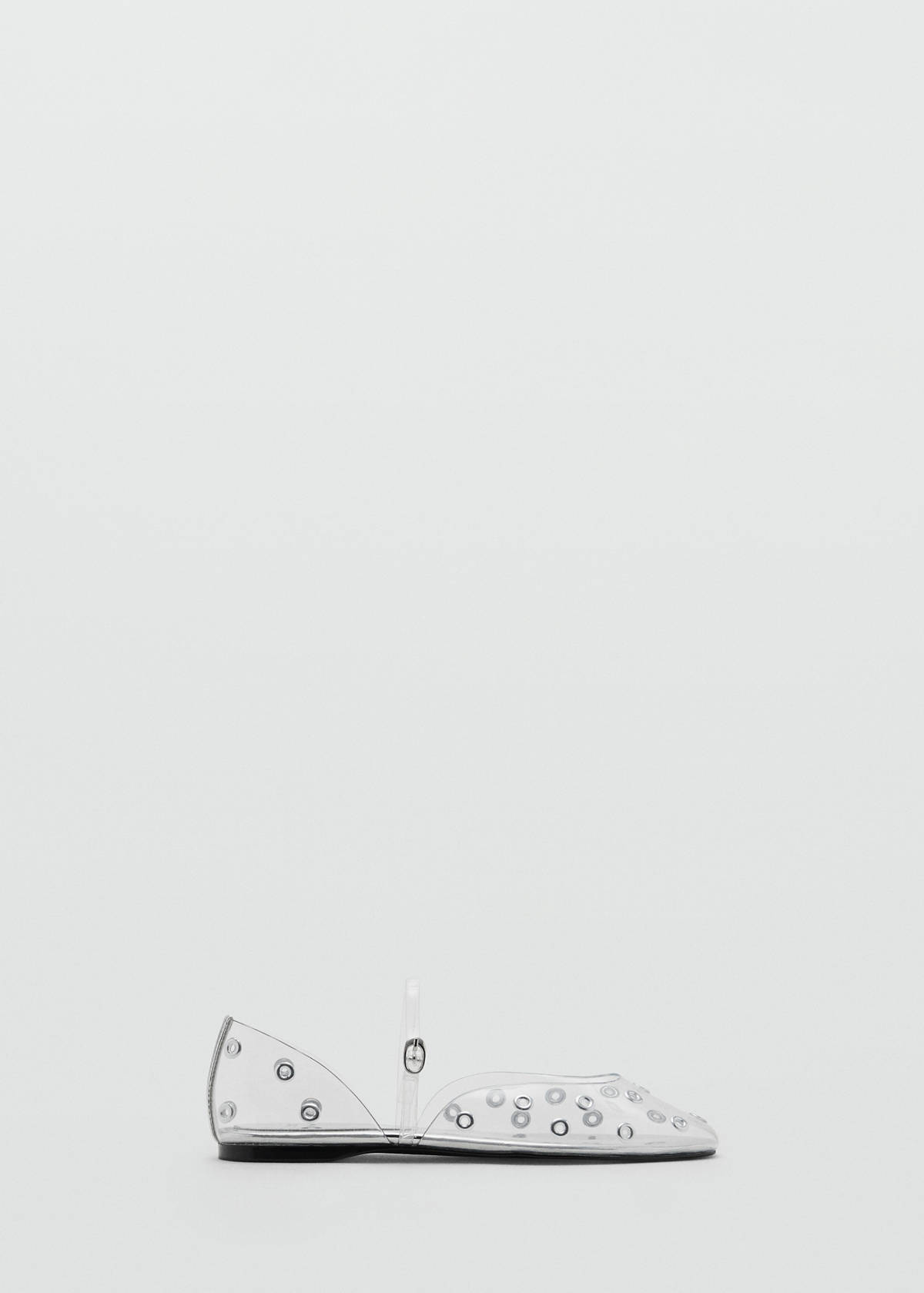 Vinyl shoes with eyelets — Silver