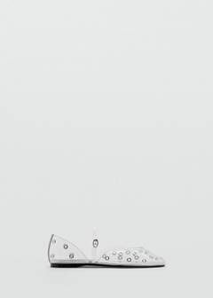 Vinyl shoes with eyelets — Silver 1