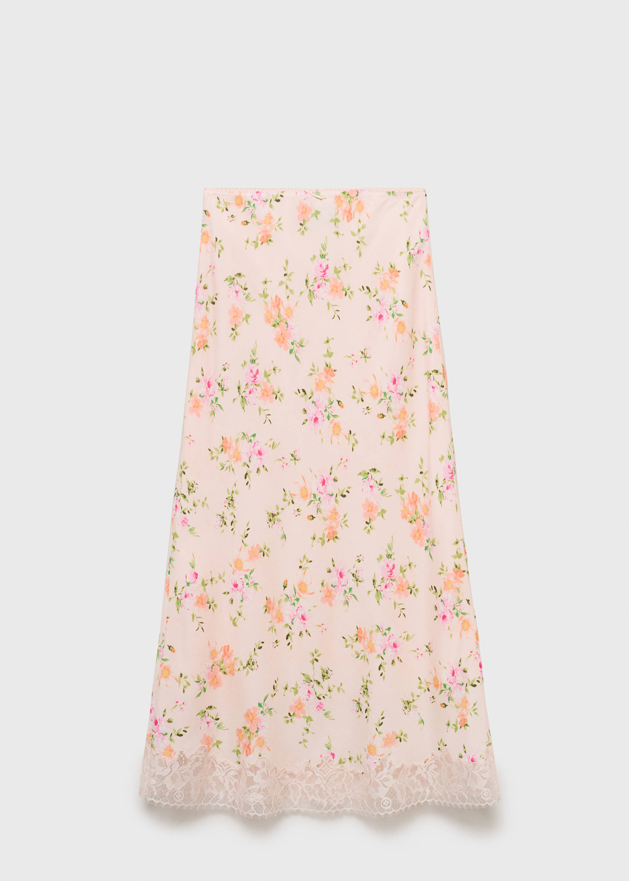 Floral skirt with lace detail - Article without model
