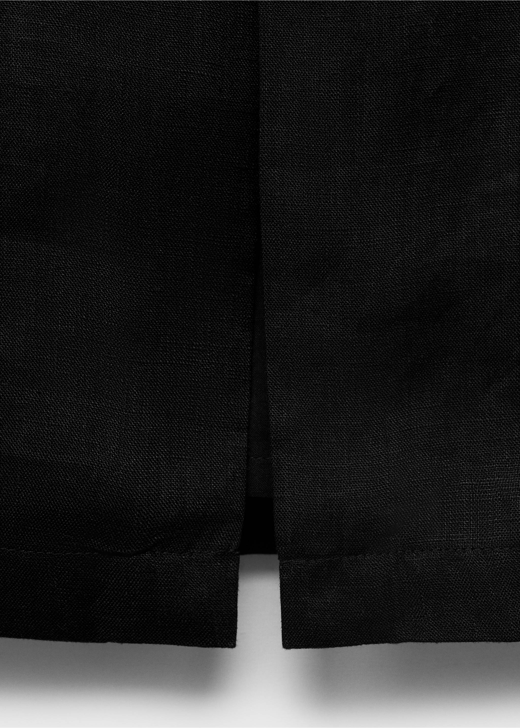 Jupe crayon lin - Détail de l'article 8, Noir. Ref: 17041158-00.