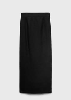 Linen pencil skirt — Black 9