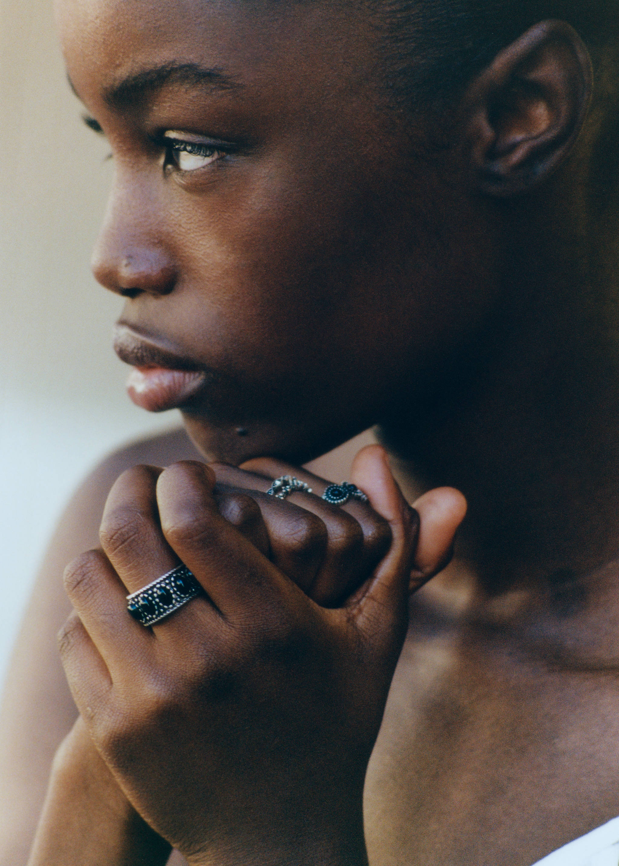 Rhombus wool-linen blend blanket - Details of the article 5