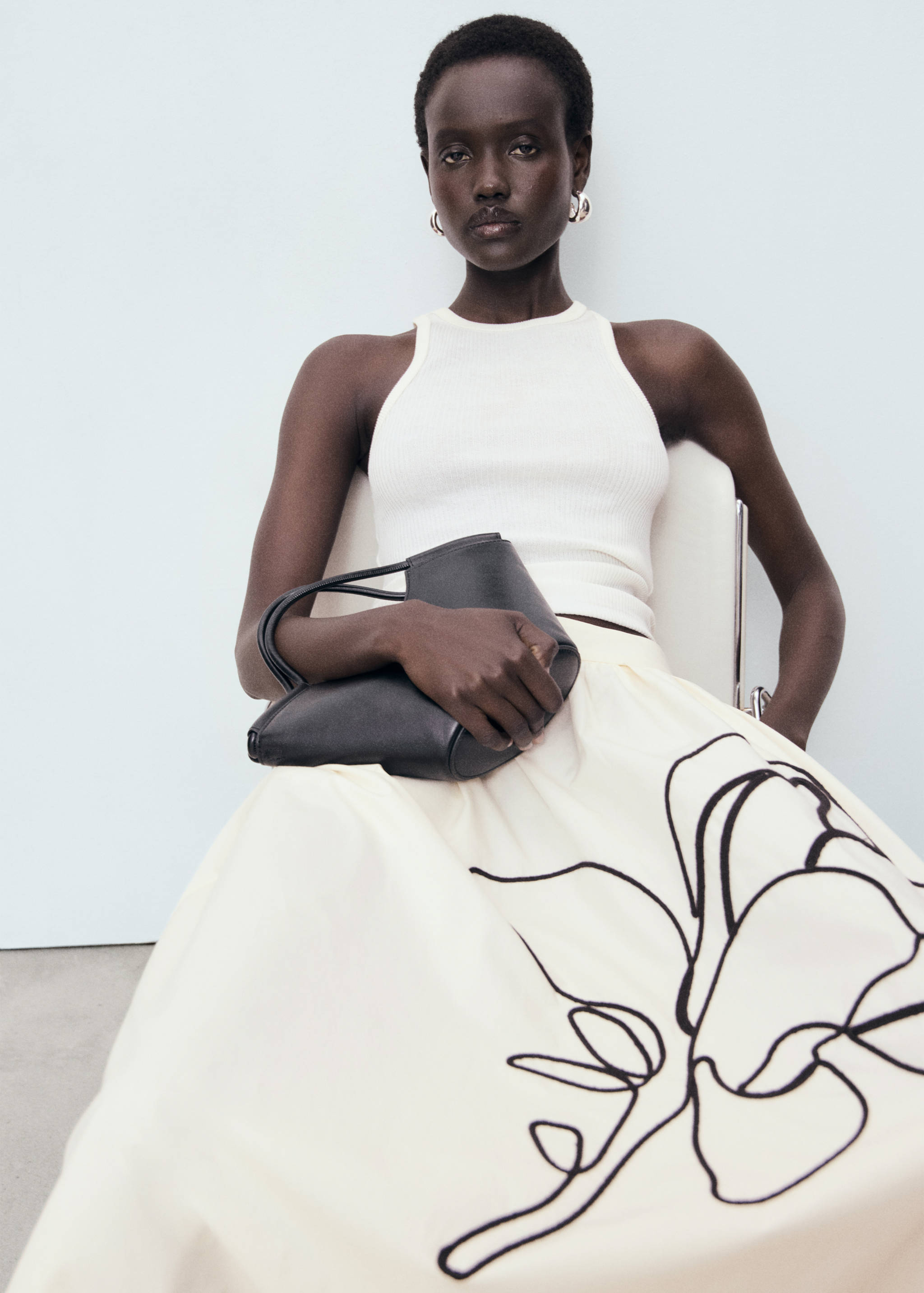 Бавовняна спідниця з вишивкою - Детальніше про товар 2