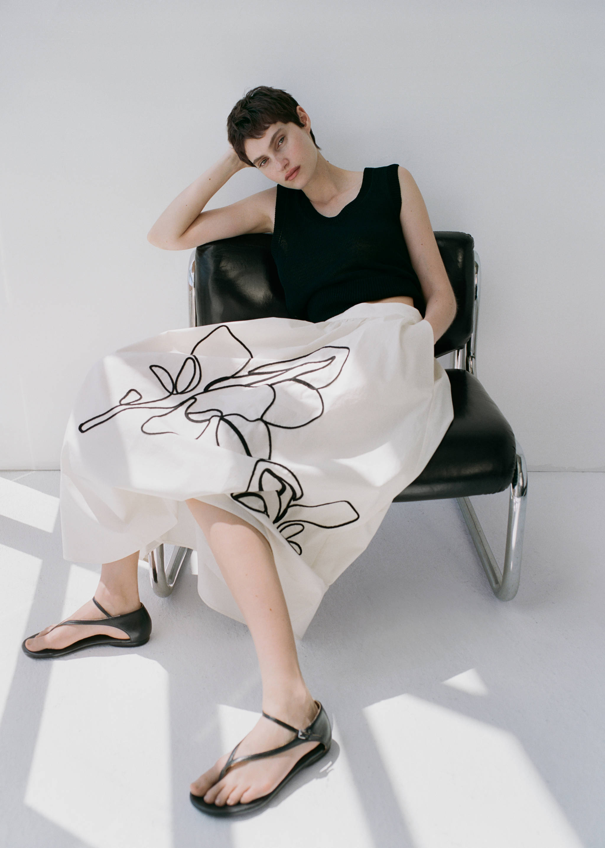 Бавовняна спідниця з вишивкою - Детальніше про товар 7