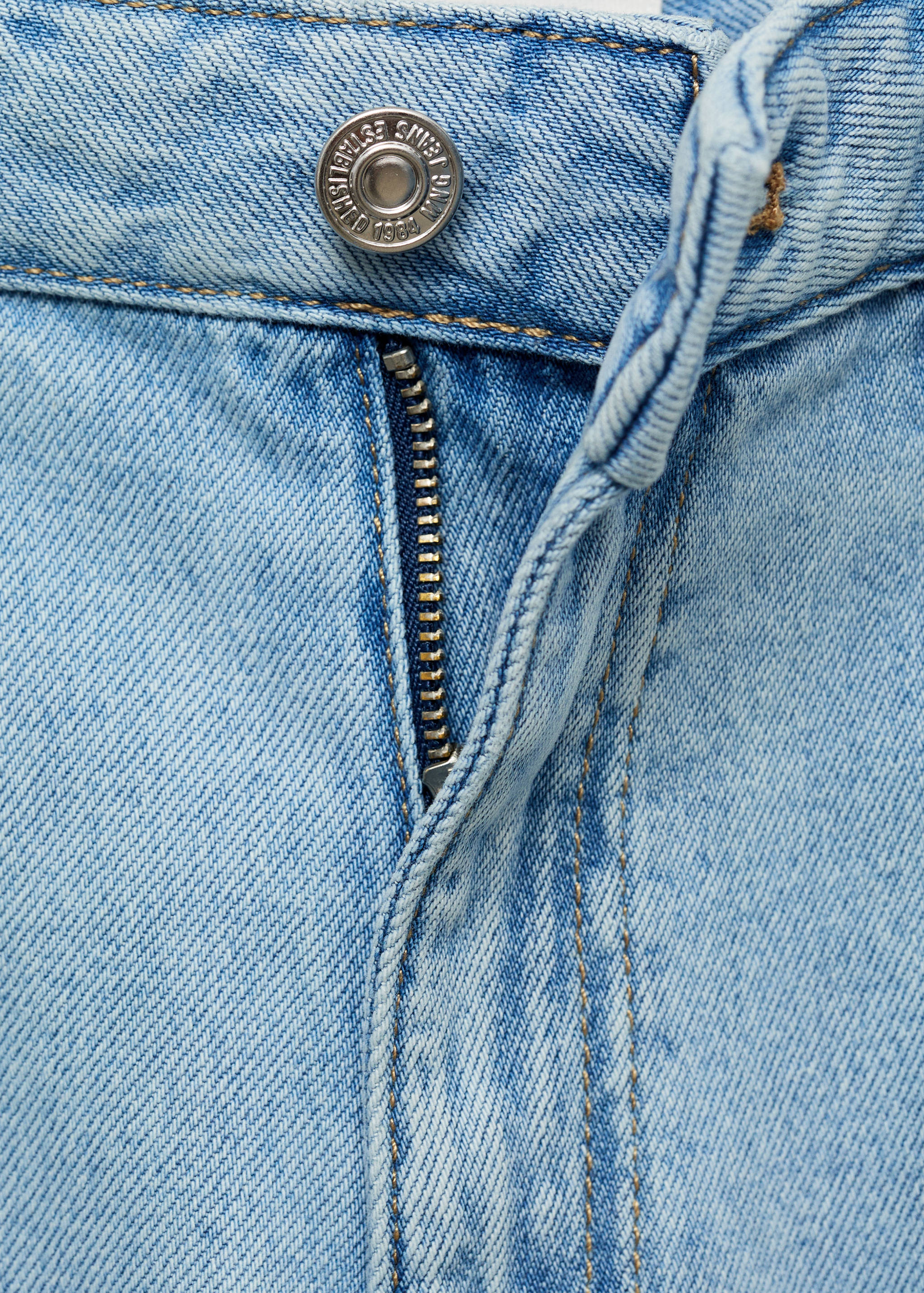 Wide leg cropped jeans with rolled-up hem - Details of the article 8