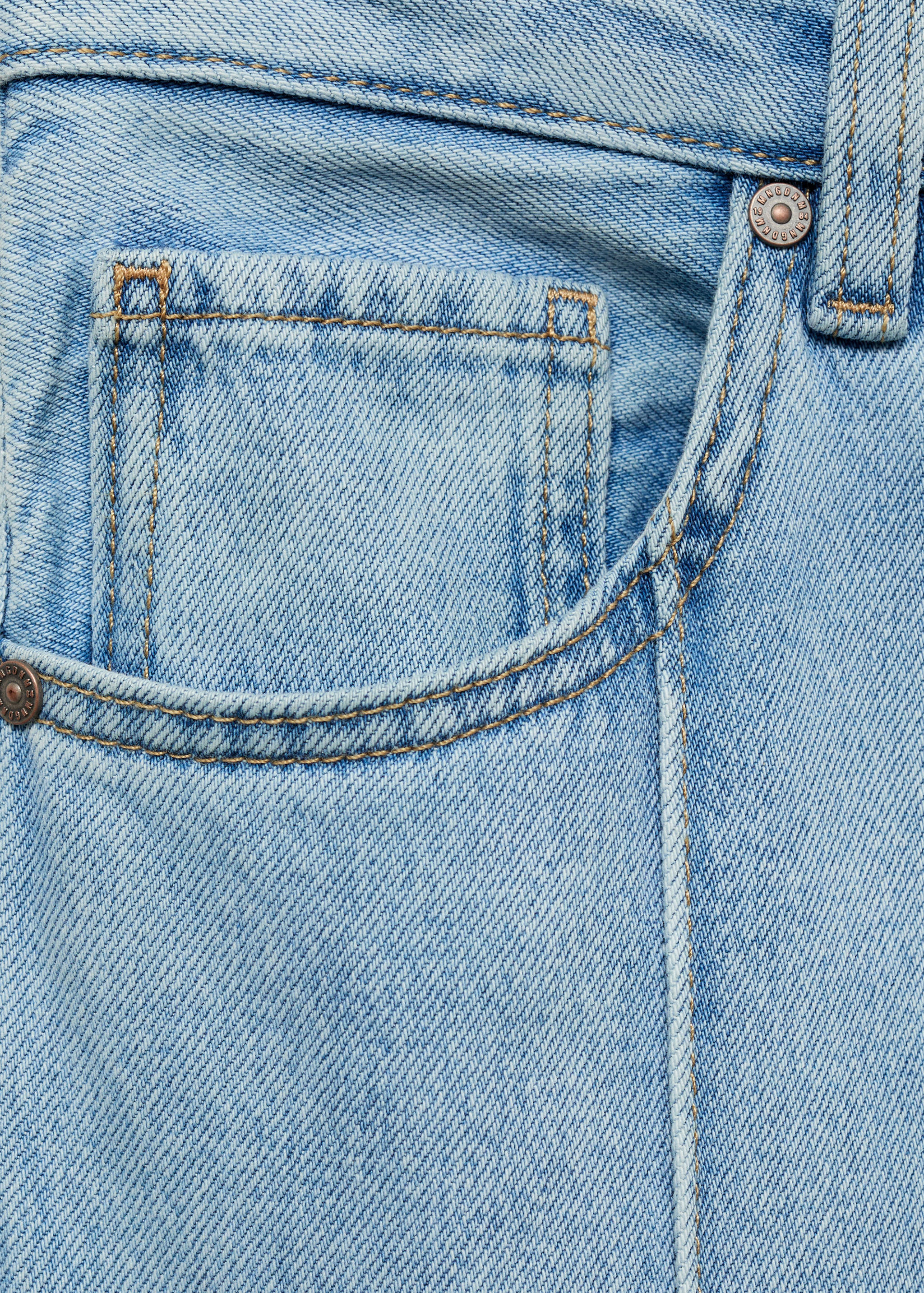 Wide leg cropped jeans with rolled-up hem - Details of the article 0