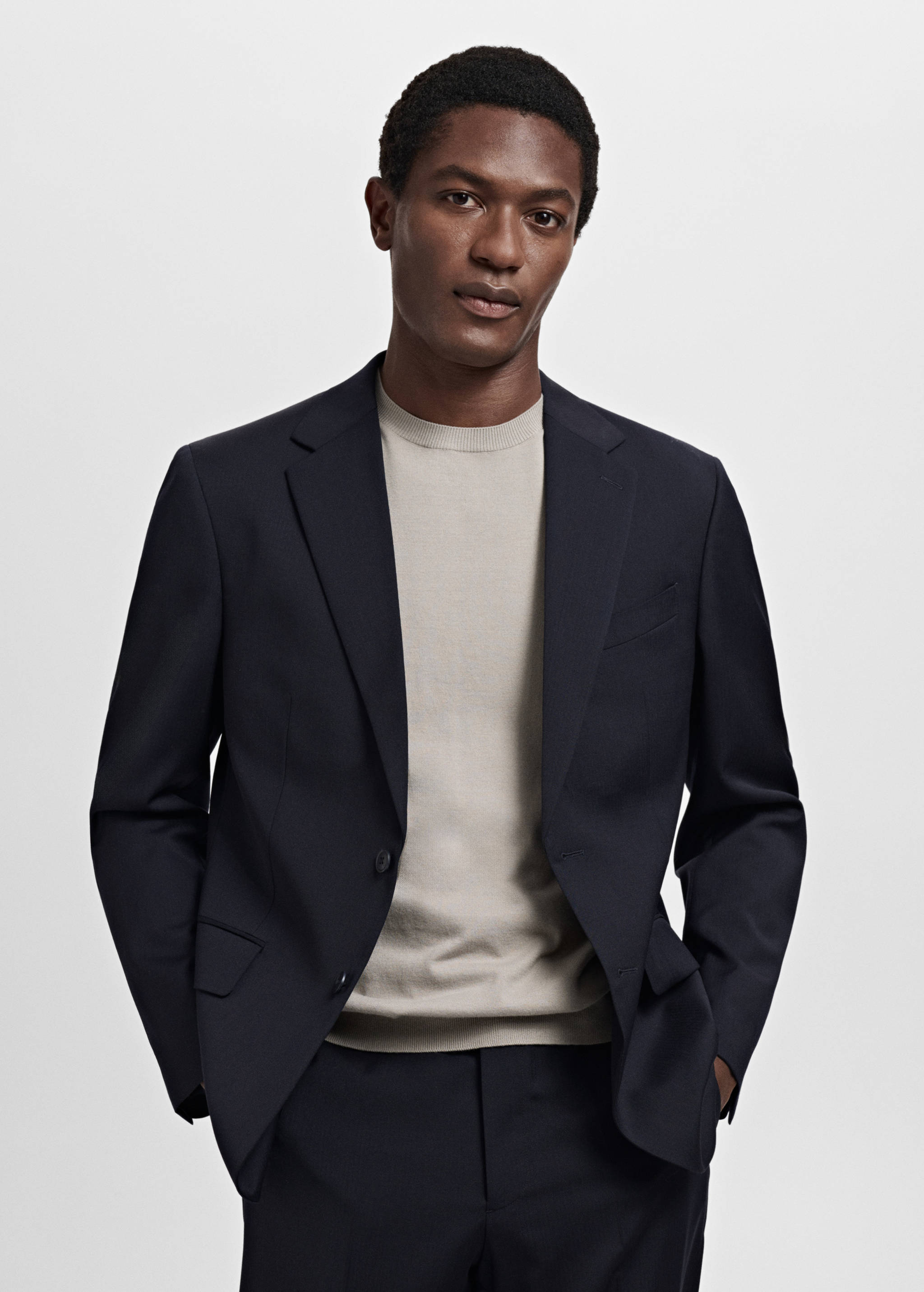 Turin 100% virgin wool suit jacket - Medium plane