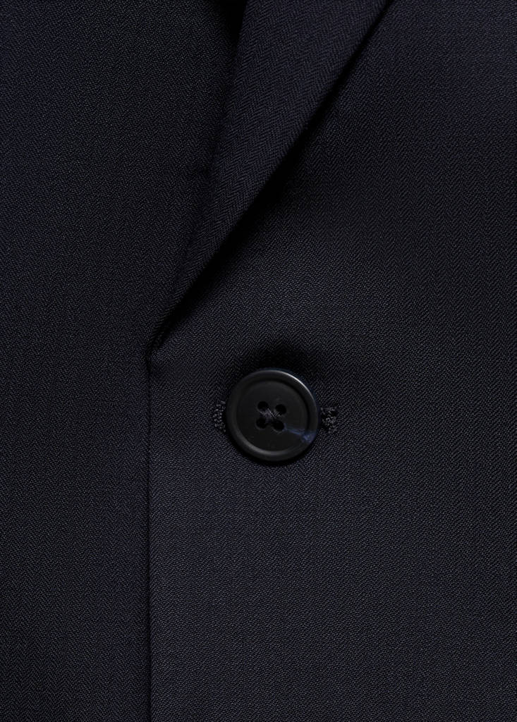 Turin 100% virgin wool suit jacket — Navy