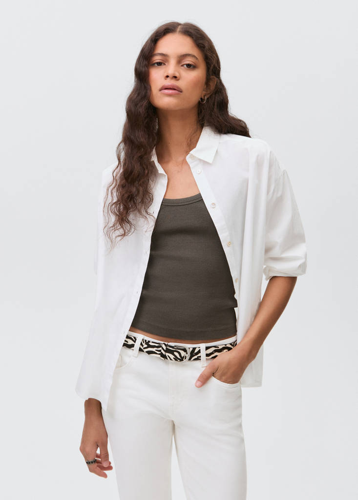 Frayed low-rise skinny jeans — Off White