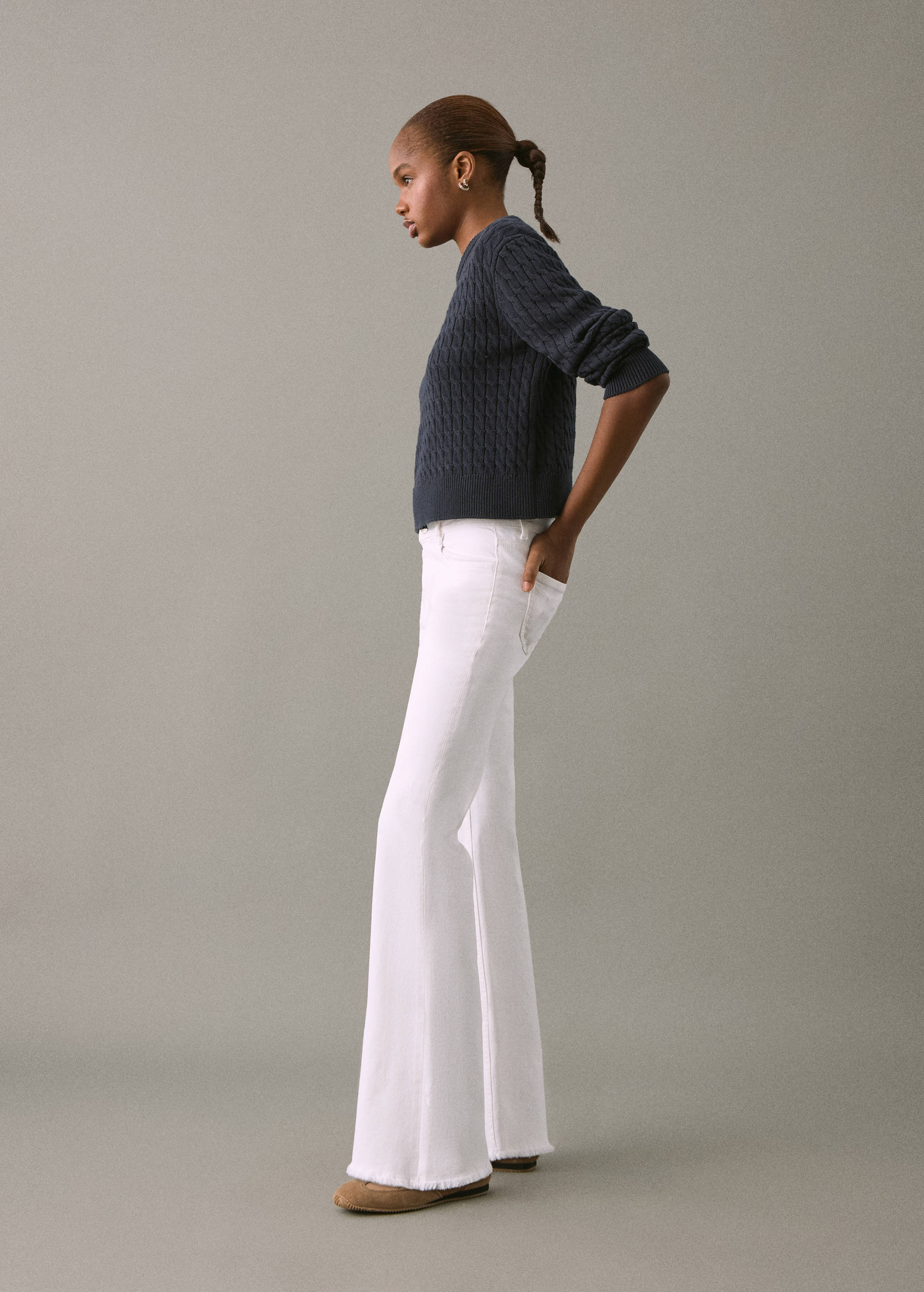 Frayed low-rise skinny jeans - Details of the article 2