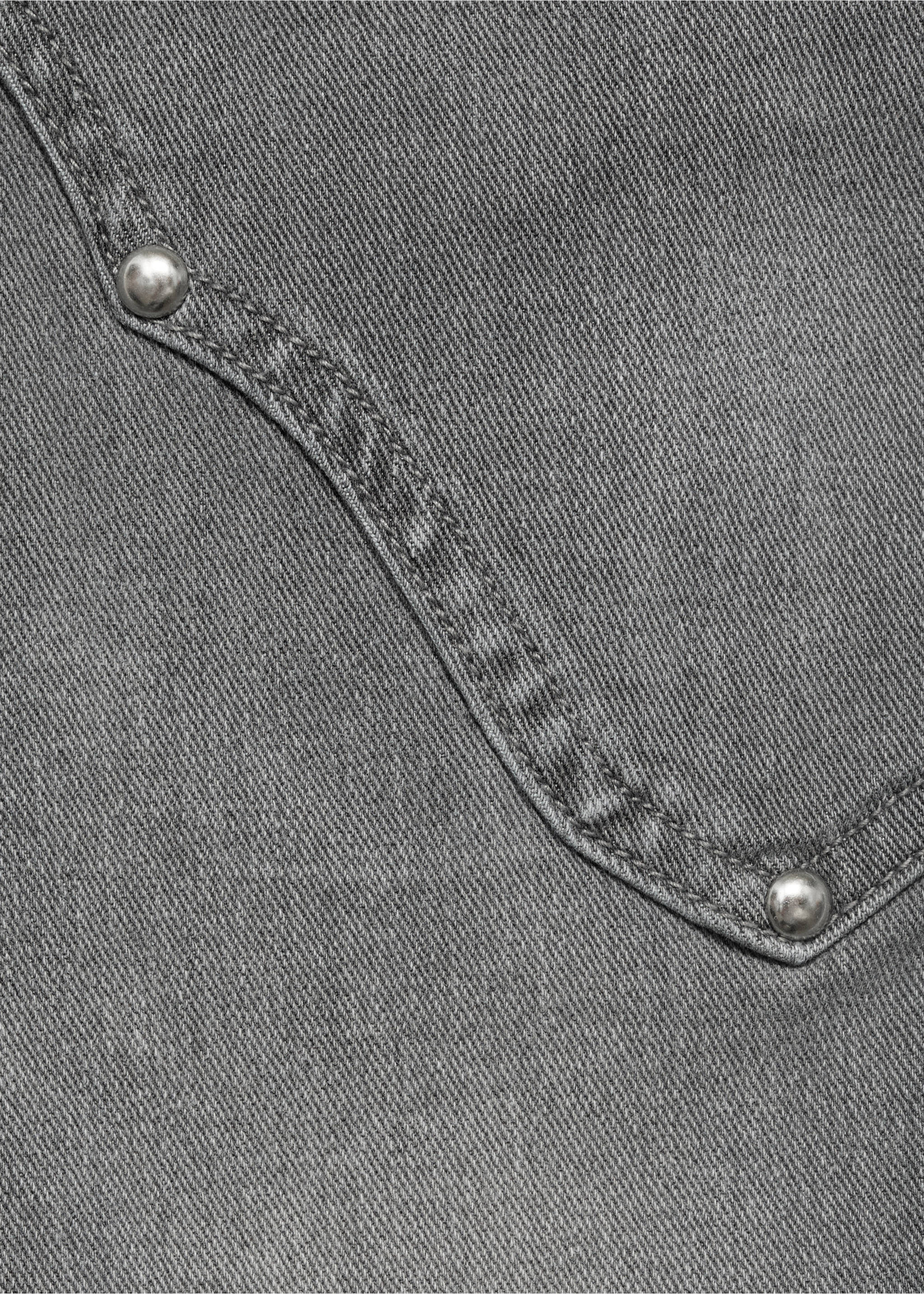 Flared jeans with studs - Details of the article 0, Denim Grey. Ref: 17041182-00.