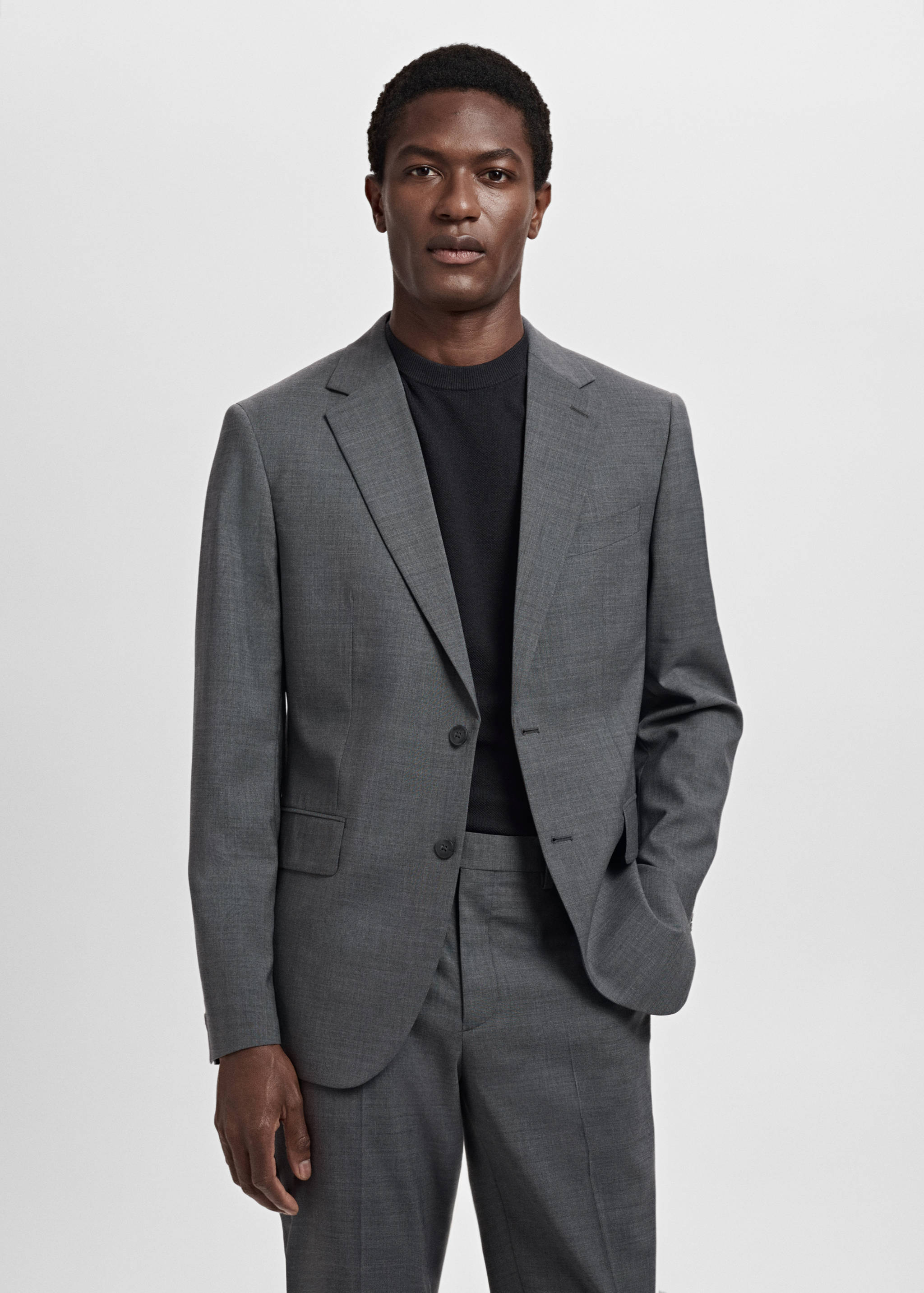 Turin 100% virgin wool suit jacket - Medium plane