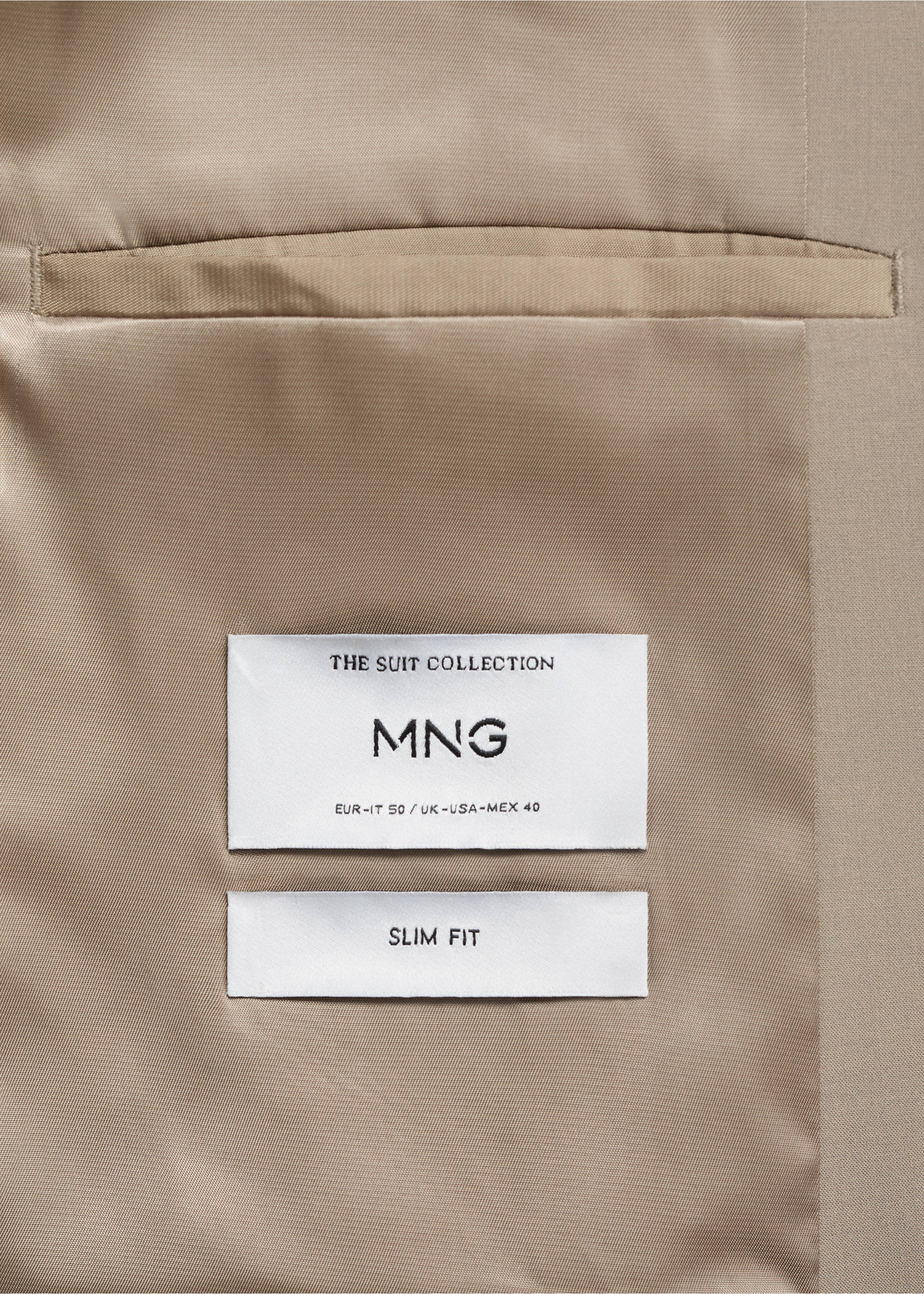 Milan slim-fit suit blazer - Details of the article 0, Mink Grey. Ref: 17041184-00.