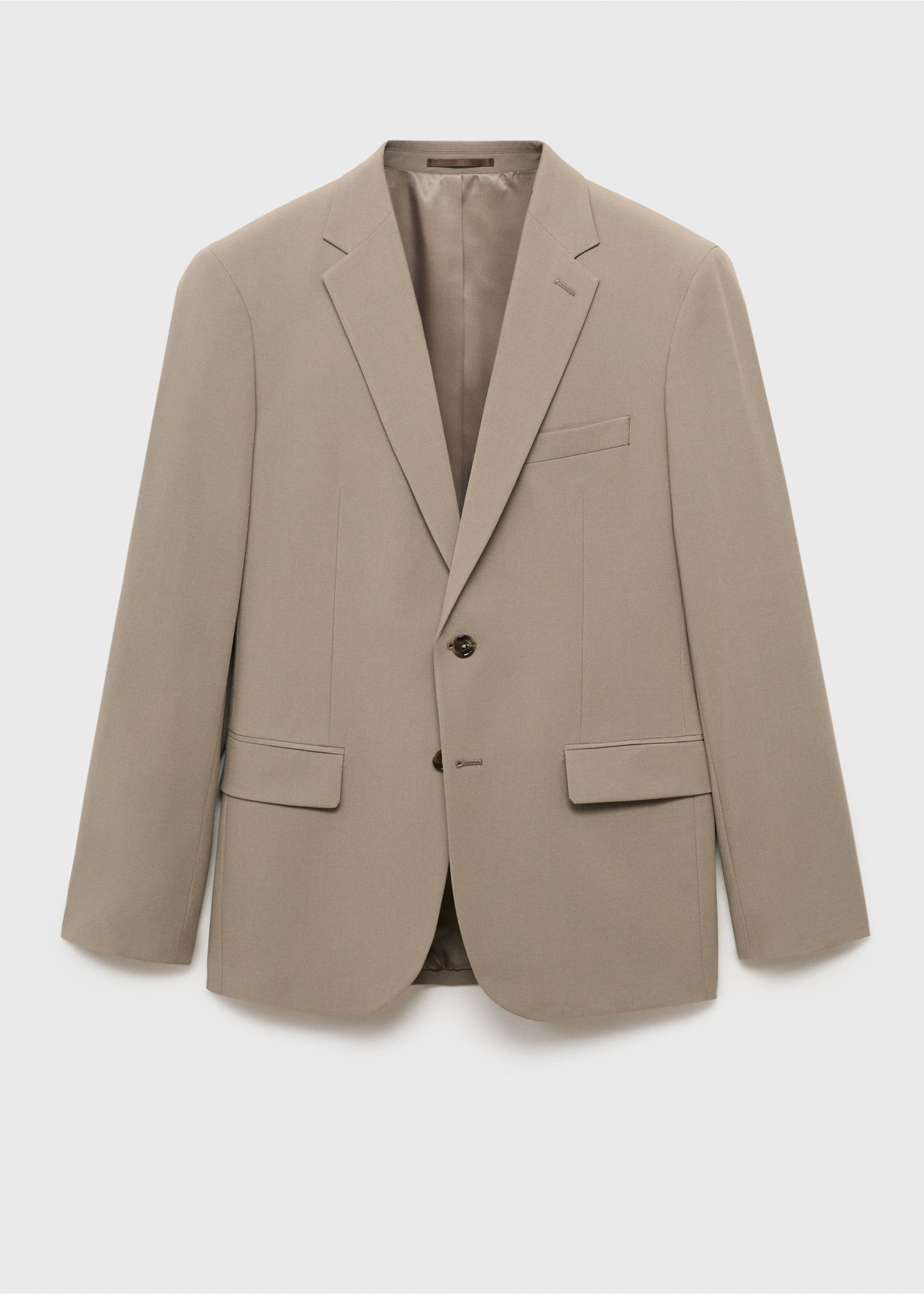 Milan slim-fit suit blazer - Article without model, Mink Grey. Ref: 17041184-00.
