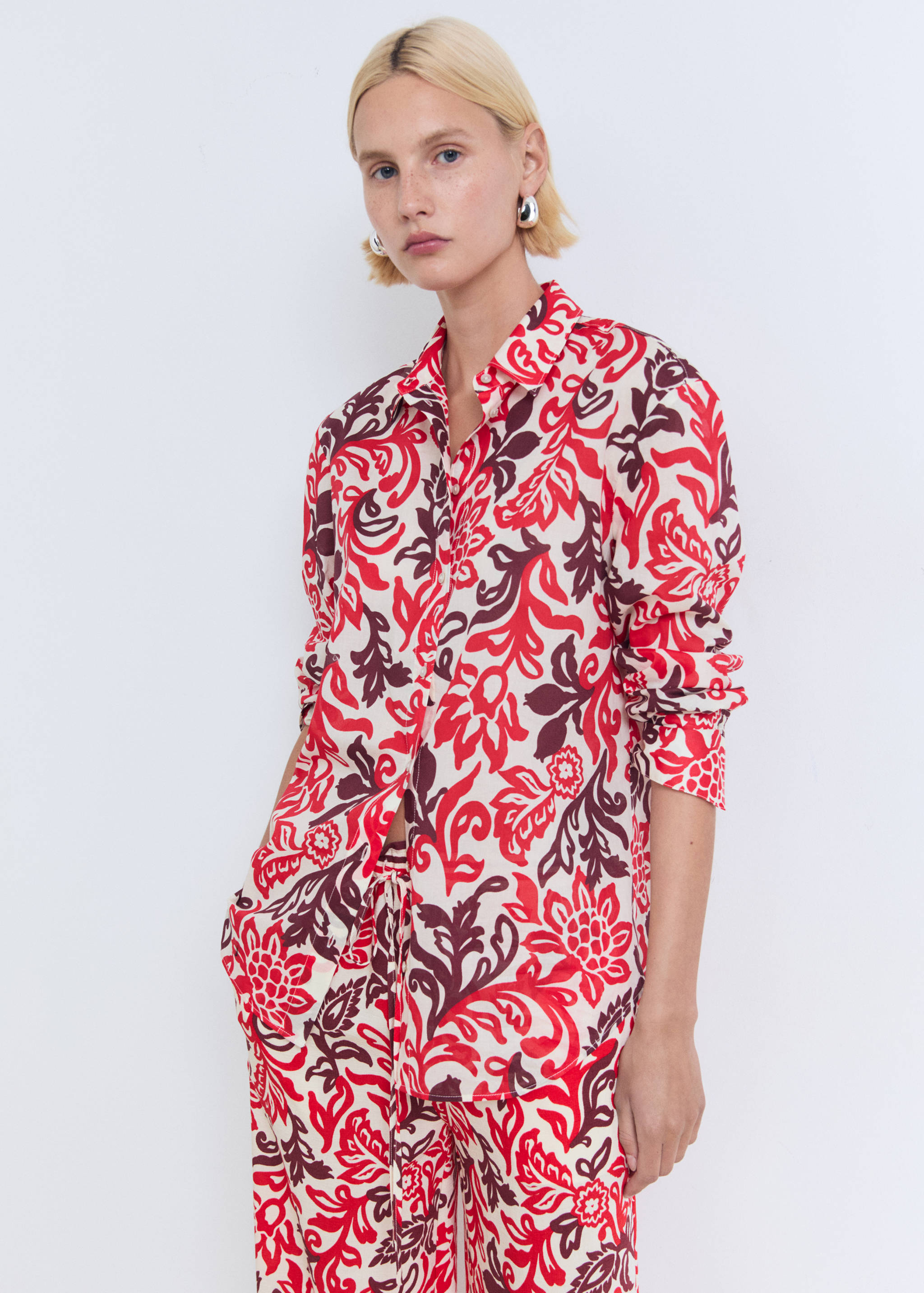 Pantalon fluide imprimé - Plan moyen