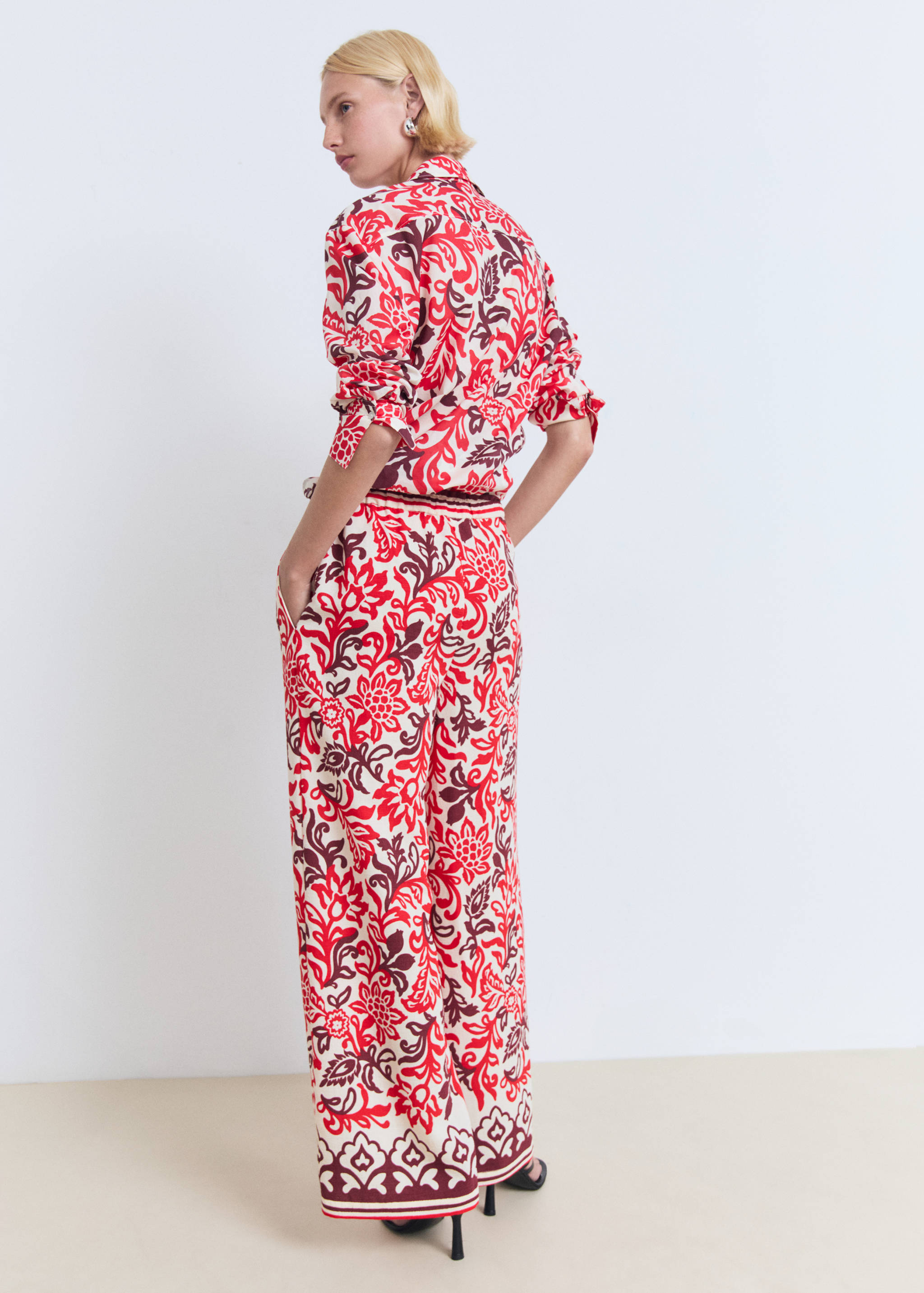 Pantalon fluide imprimé - Verso de l’article