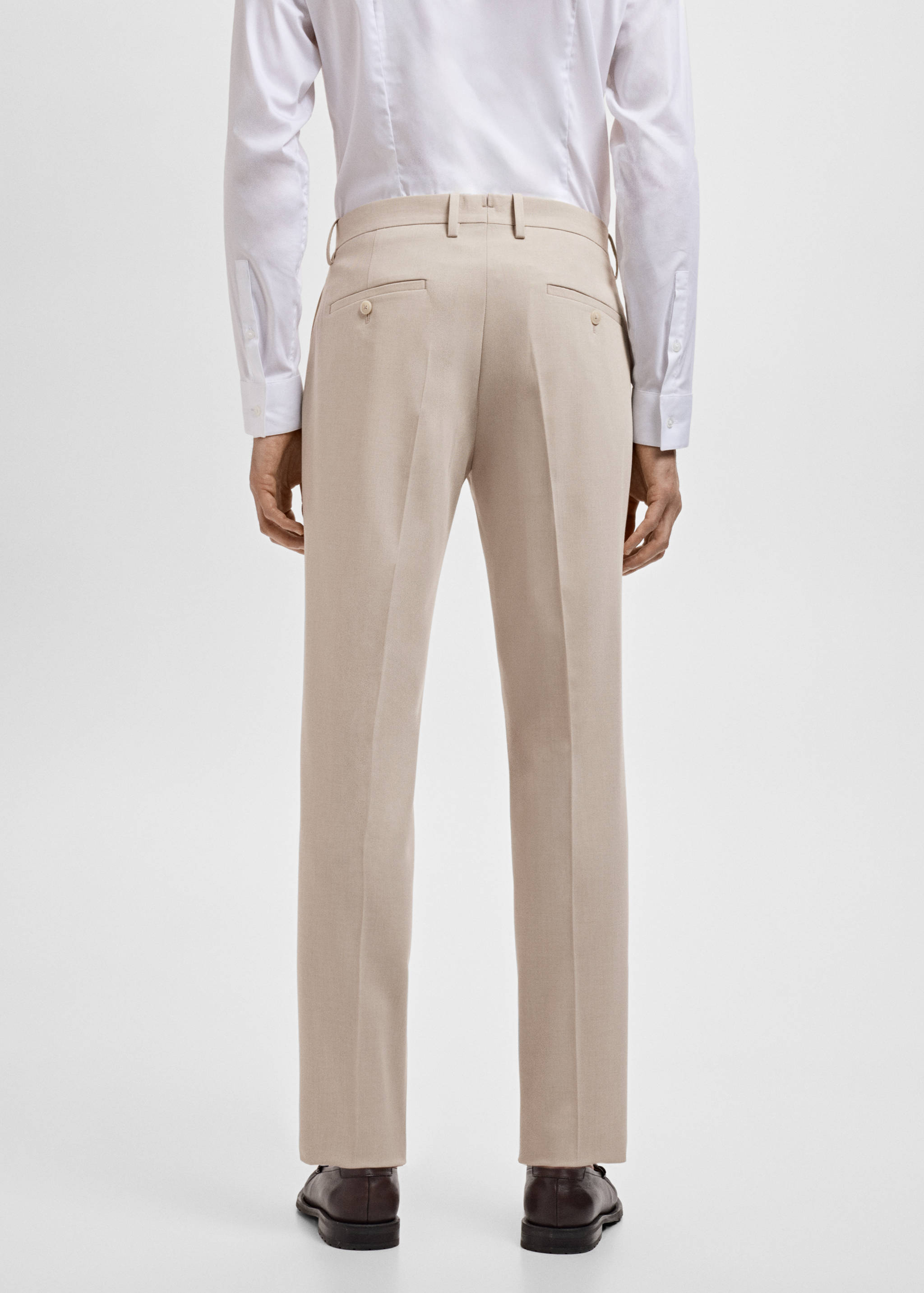 Stretch fabric super slim-fit suit trousers - Reverse of the article