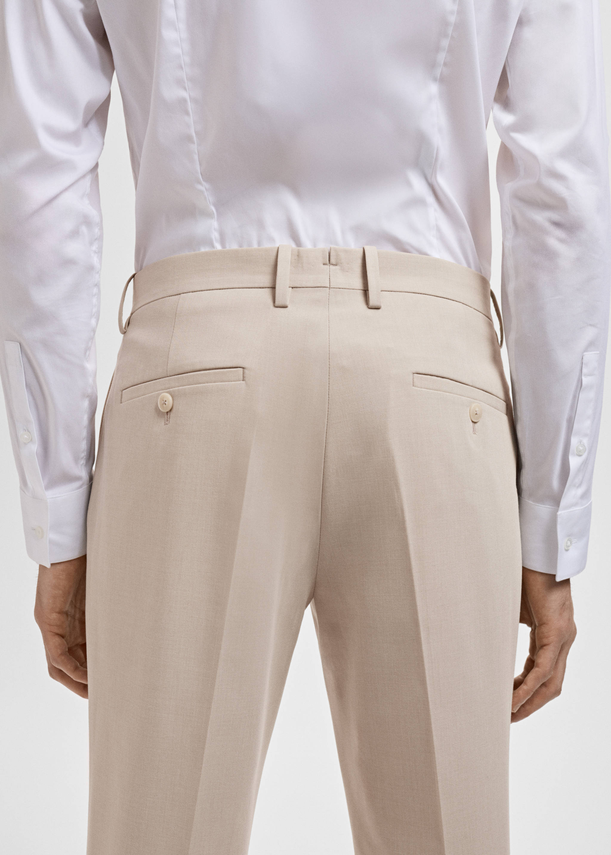 Stretch fabric super slim-fit suit trousers - Details of the article 3