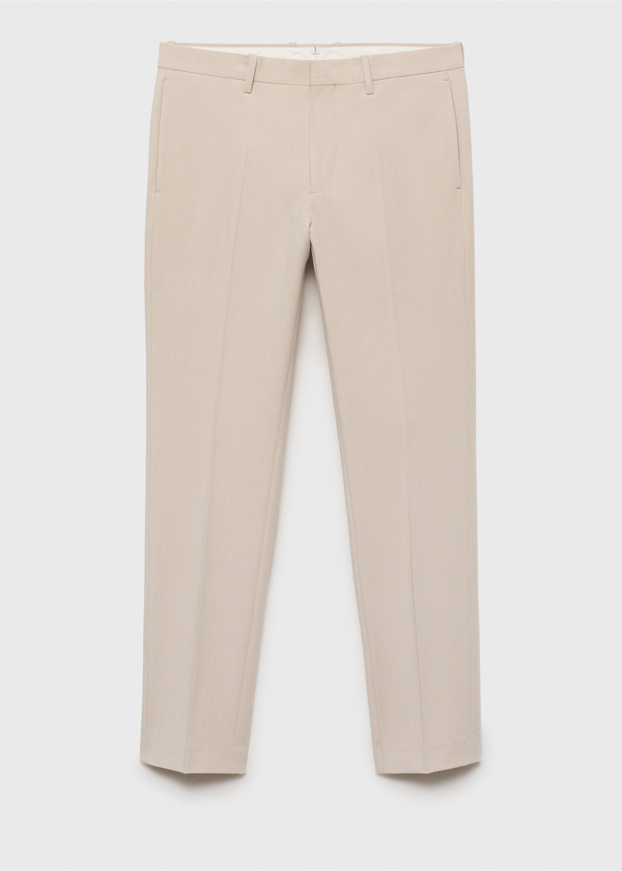 Stretch fabric super slim-fit suit trousers - Article without model, Beige. Ref: 17041191-01.