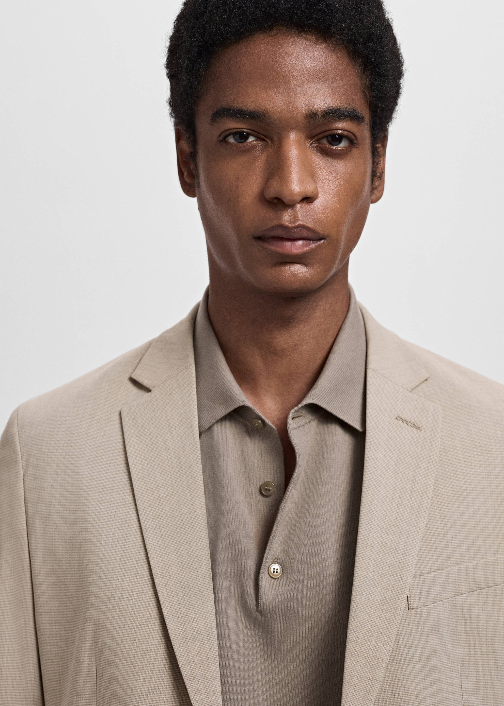 Super slim-fit suit jacket in stretch fabric - Details of the article 1