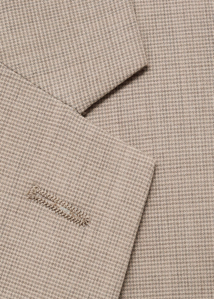 Super slim-fit suit jacket in stretch fabric — Sand