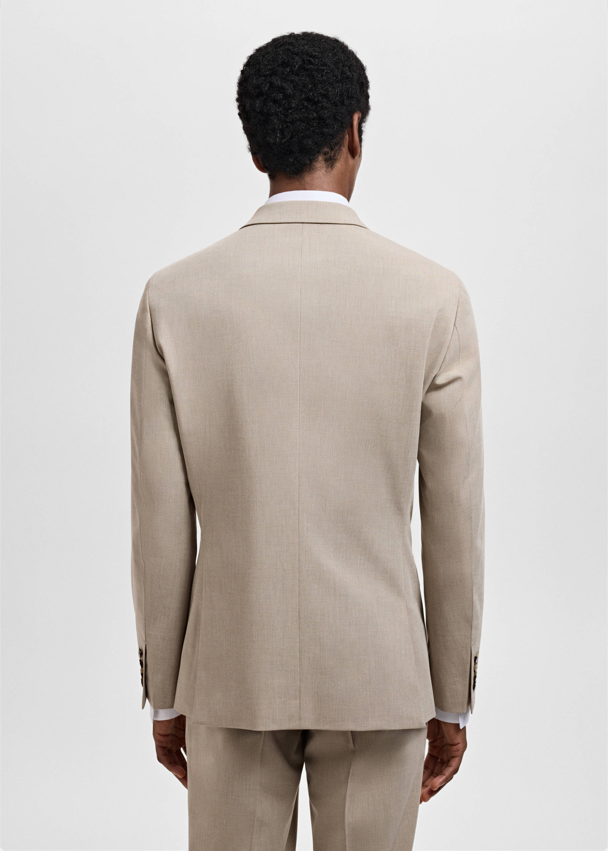 弹力面料超修身西装夹克 - null
