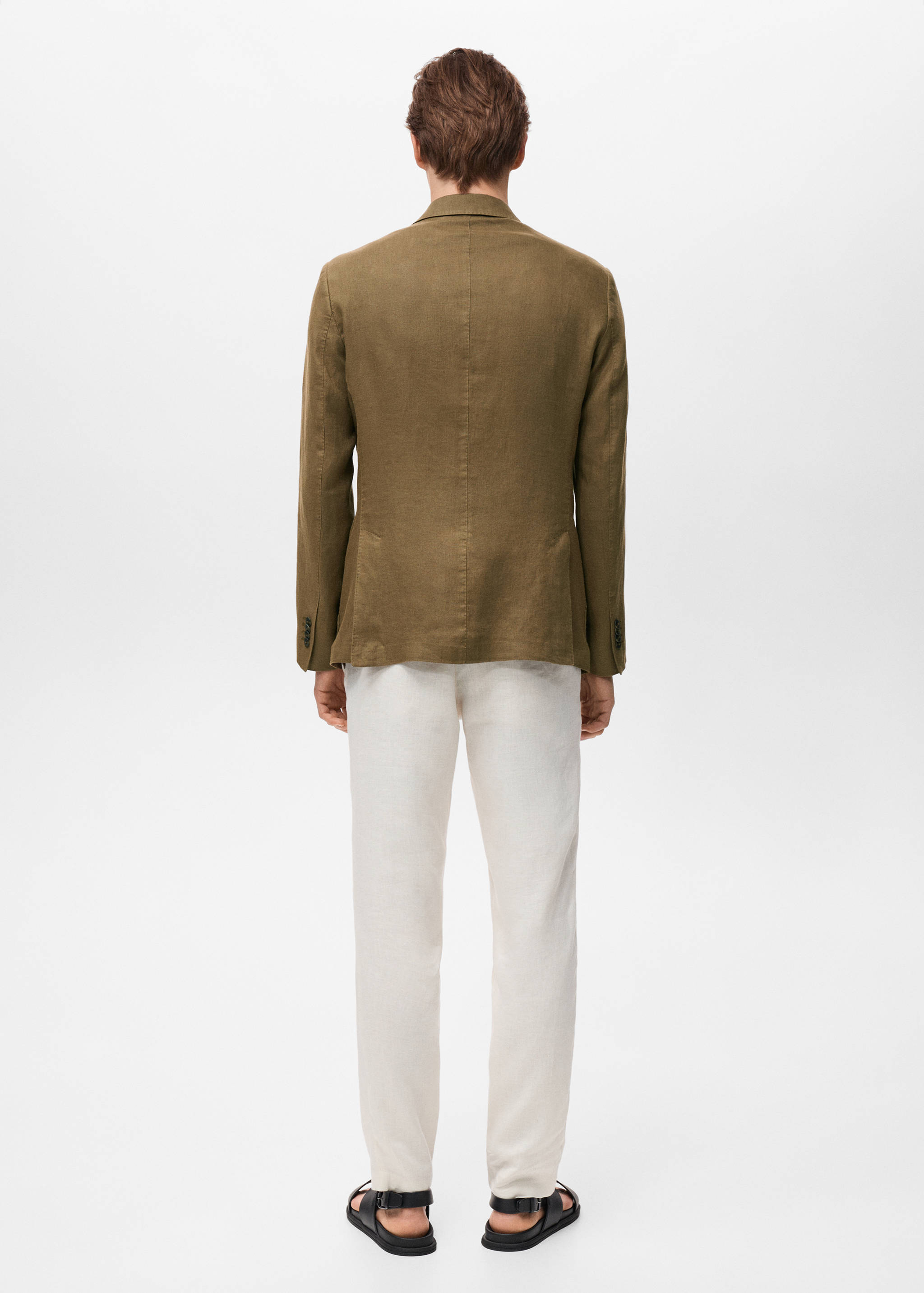 Salerno suit blazer 100% linen slim fit - Reverse of the article