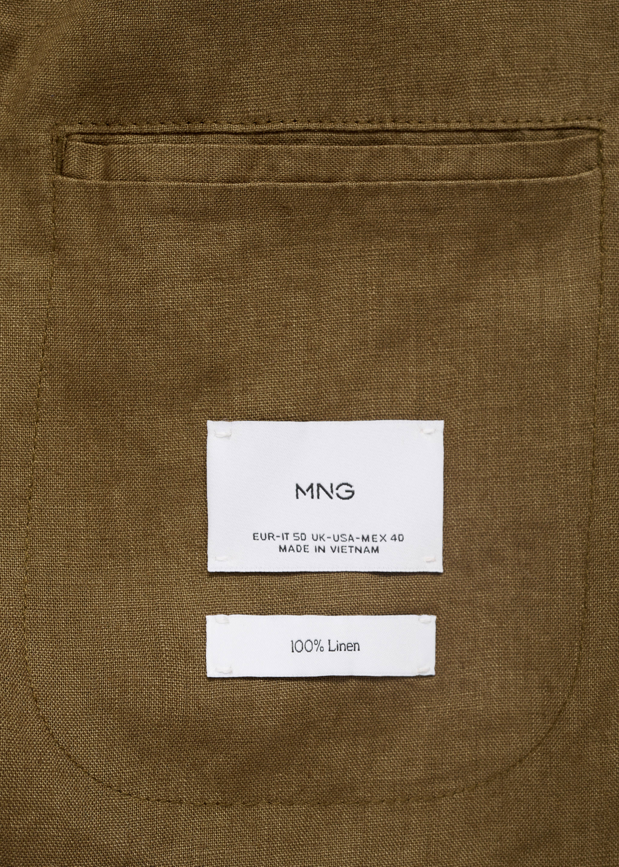 Salerno suit blazer 100% linen slim fit - Details of the article 0