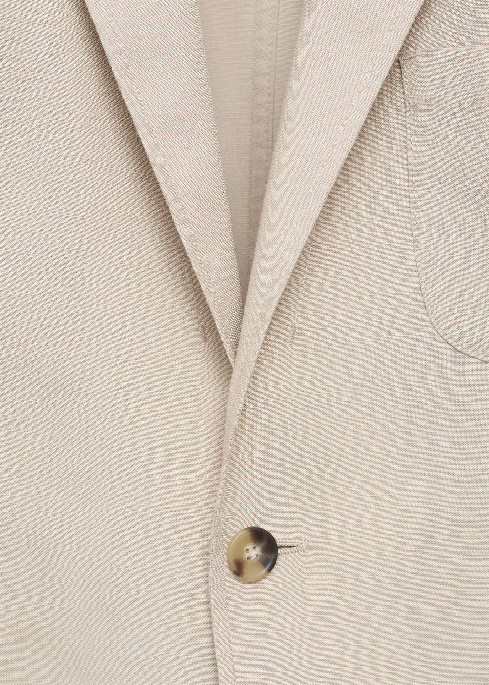 Slim fit linen suit blazer - Details of the article 8