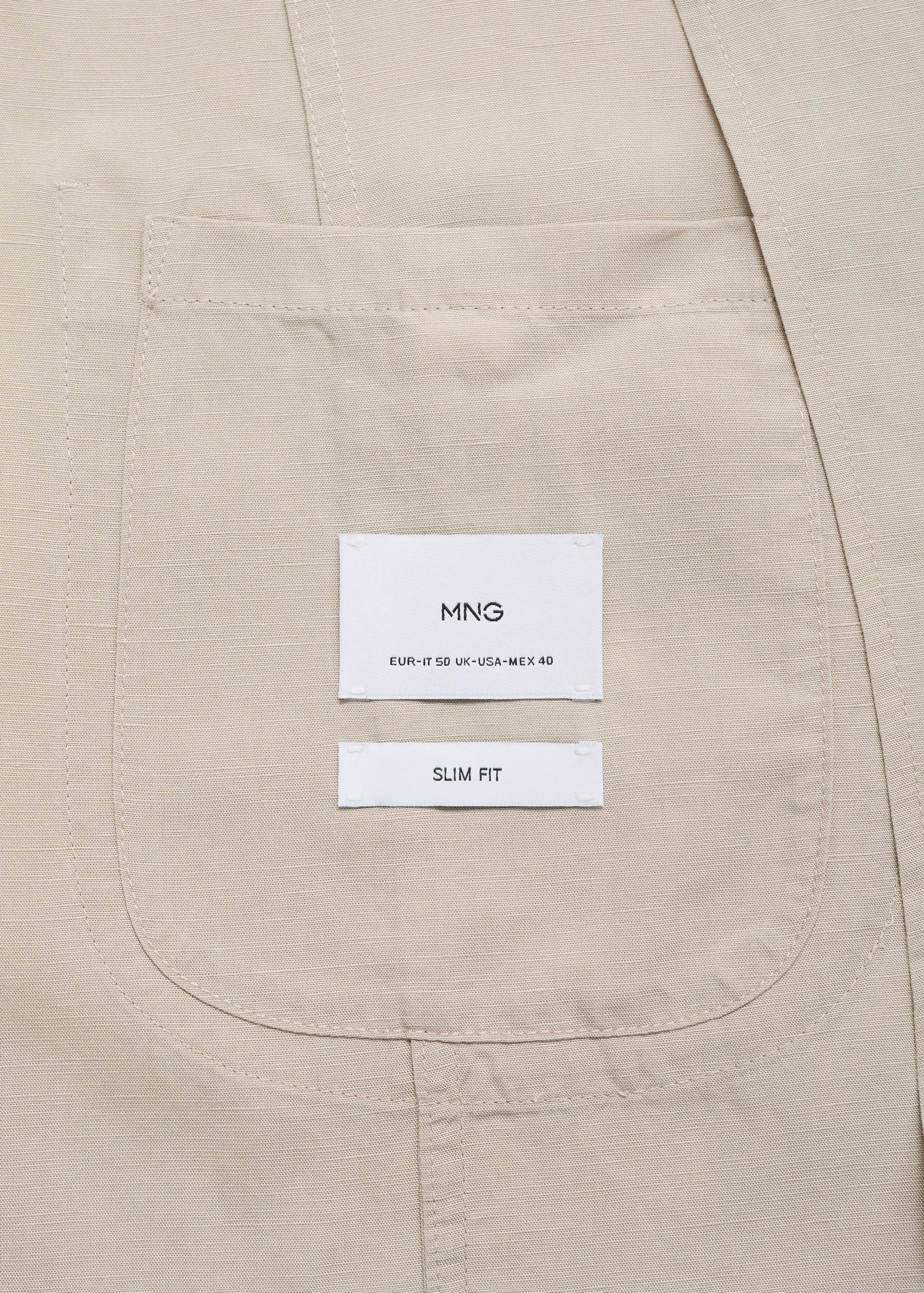 Slim fit linen suit blazer - Details of the article 0