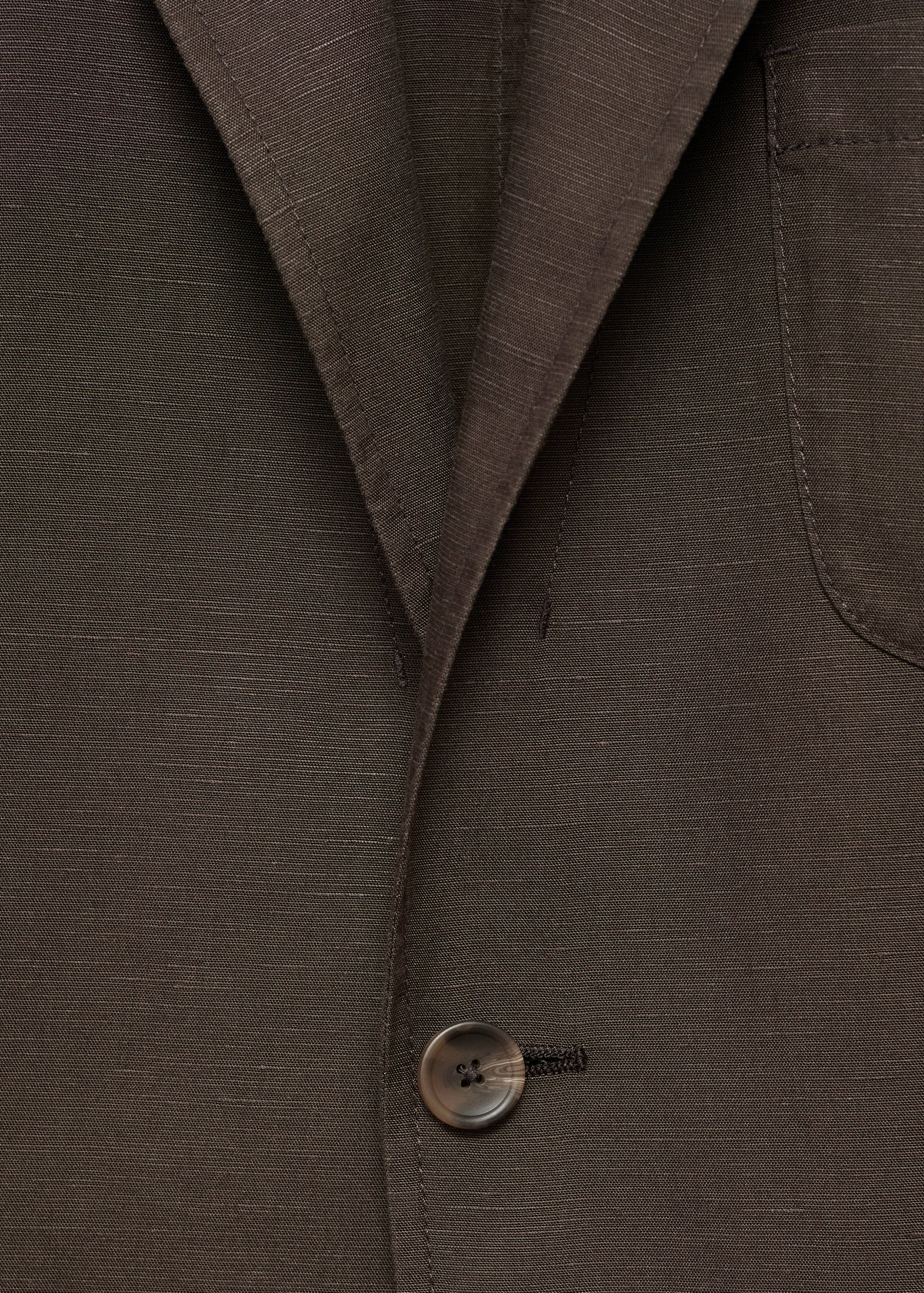 Slim fit linen suit blazer - Details of the article 8
