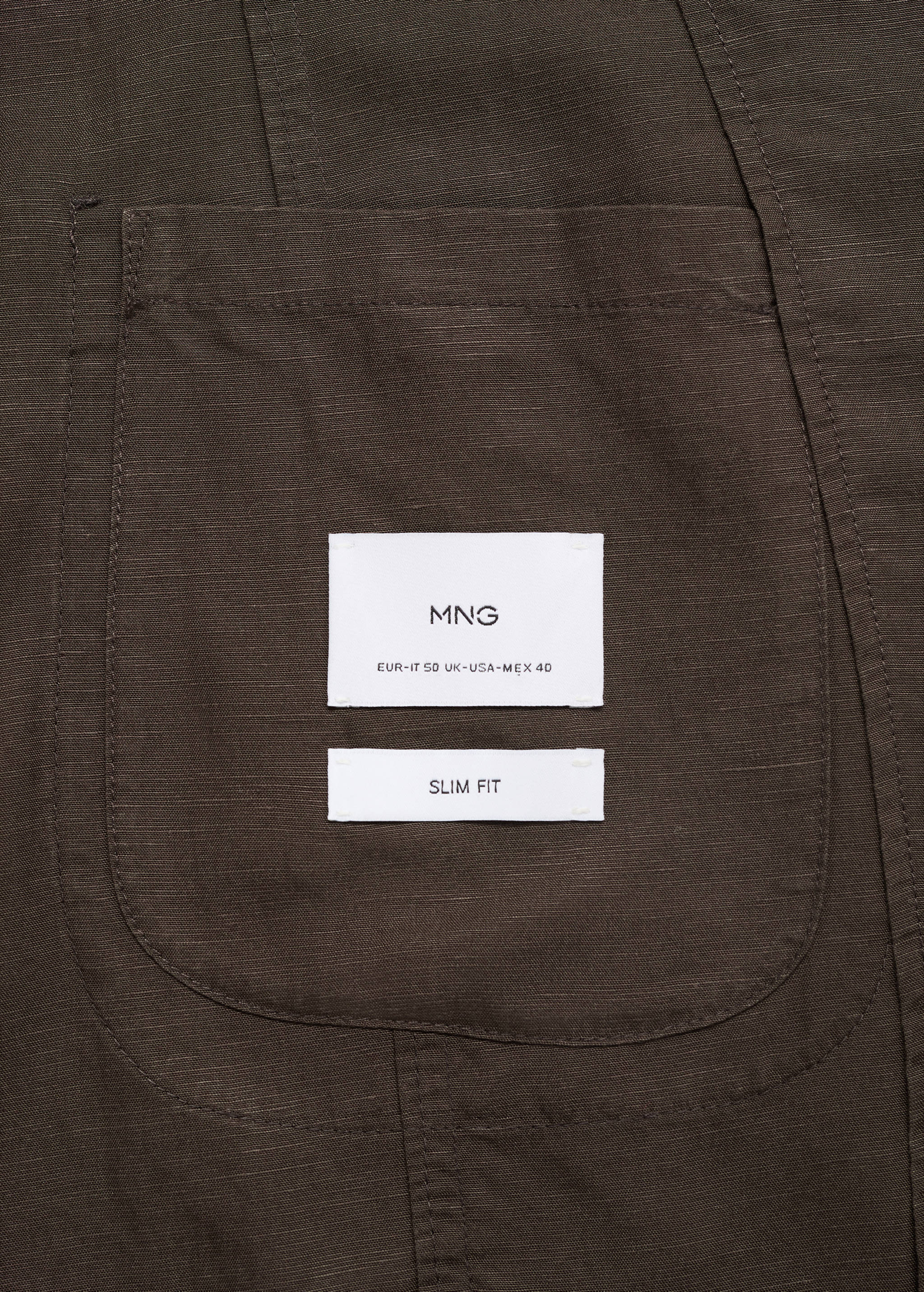 Slim fit linen suit blazer - Details of the article 0