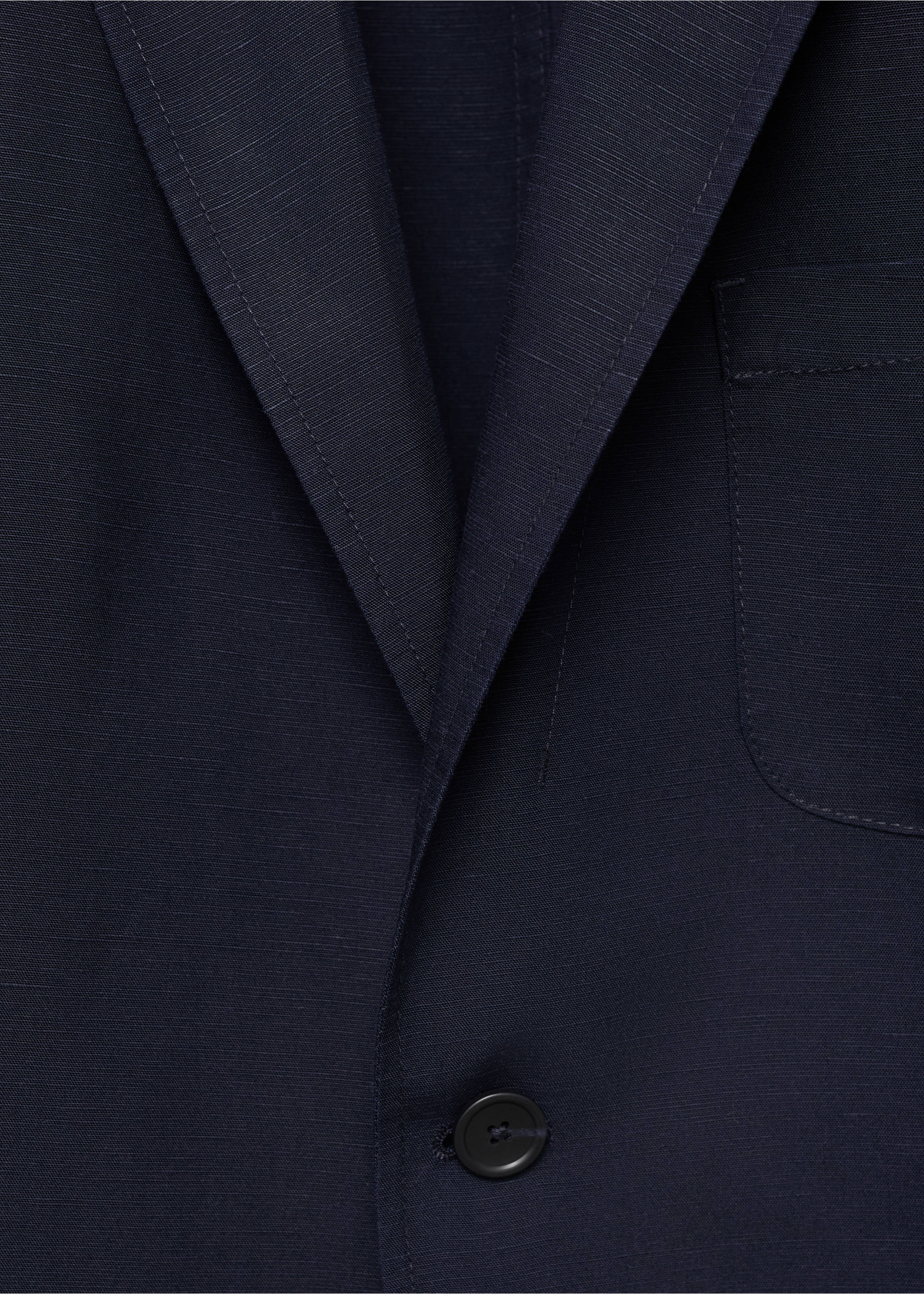 Americana traje slim fit lino - Reverso del artículo, Azul marino oscuro. Ref: 17041194-00.