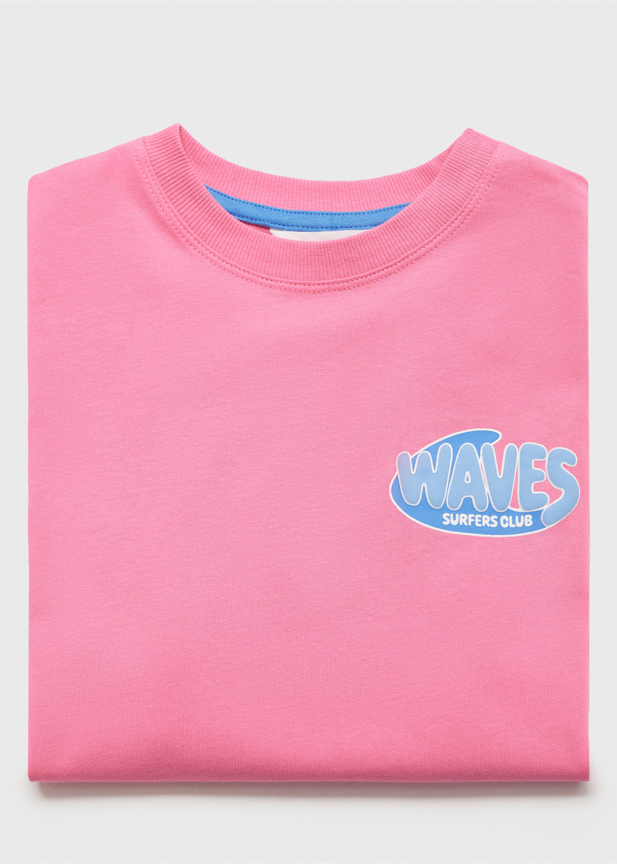 Printed cotton-blend T-shirt - Details of the article 8, Fuchsia. Ref: 17041200-00.