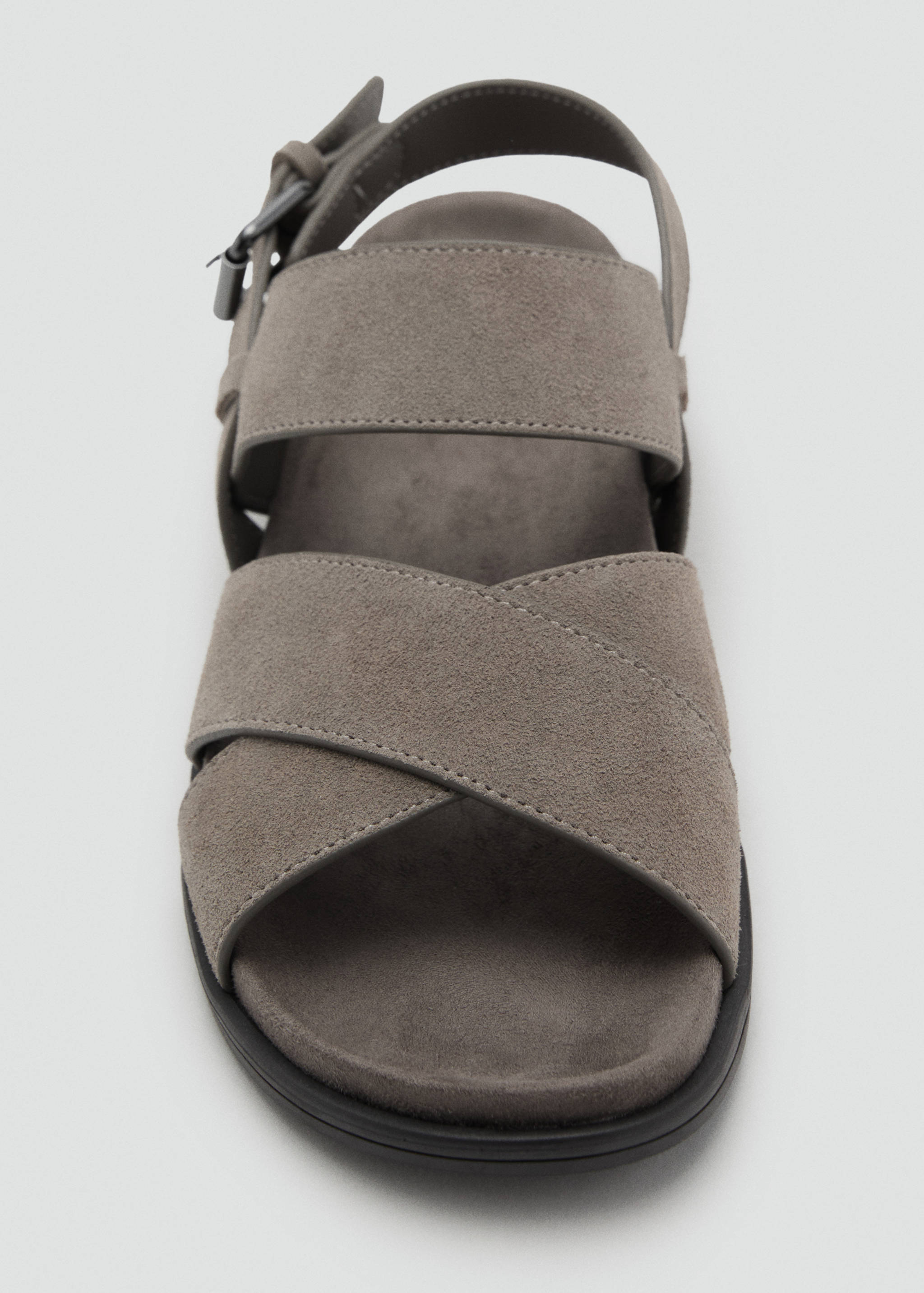 Crossed leather sandals with buckle - Details of the article 2