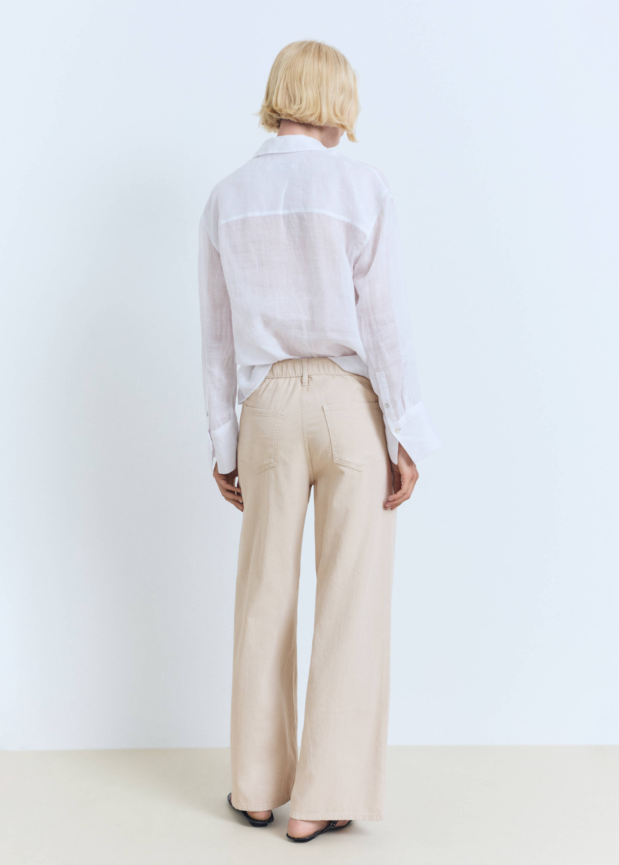 Straight-fit mid-rise denim pants - Reverse of the article