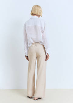 Straight-fit mid-rise denim trousers — Sand 3