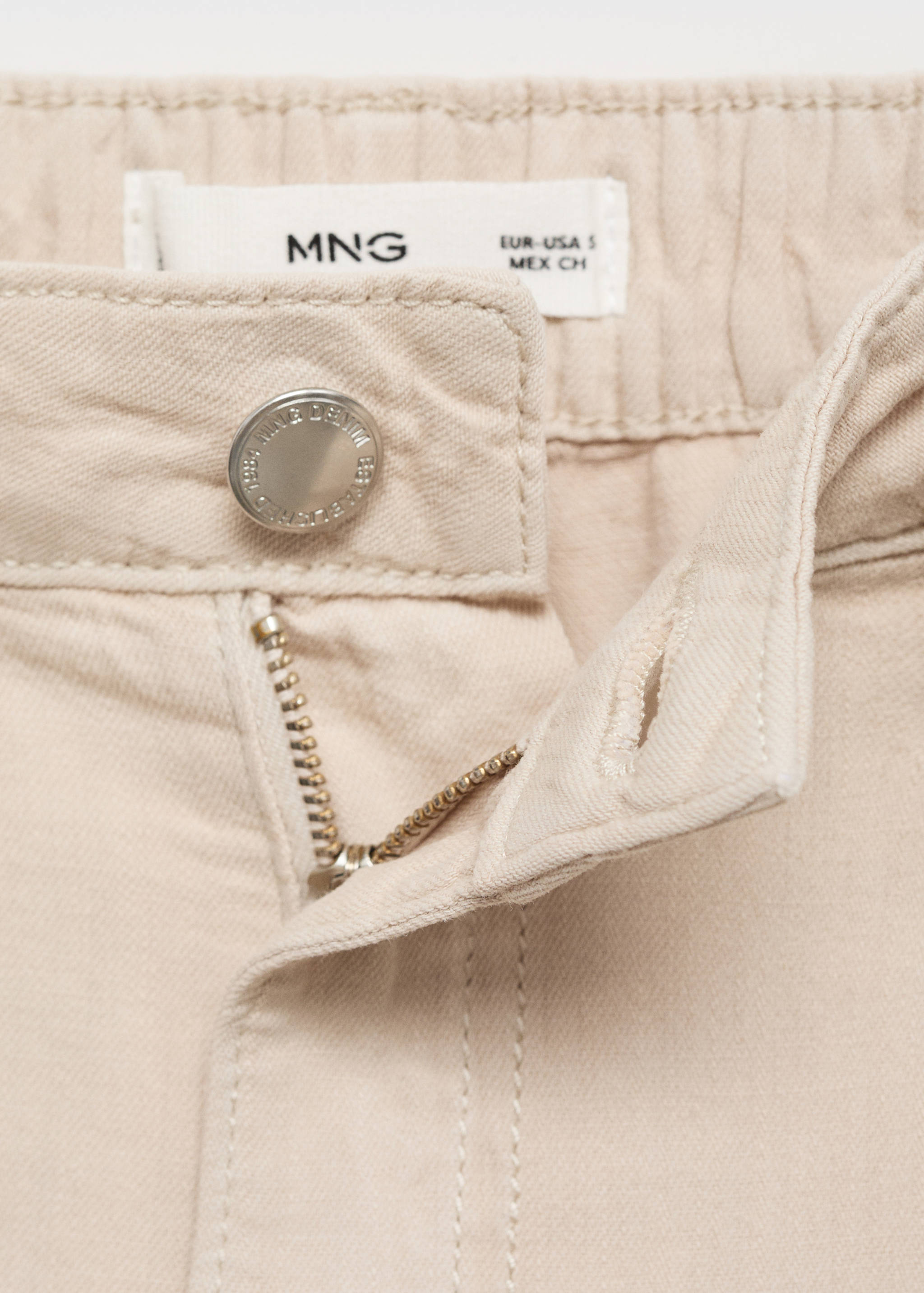 Straight-fit mid-rise denim pants - Details of the article 8